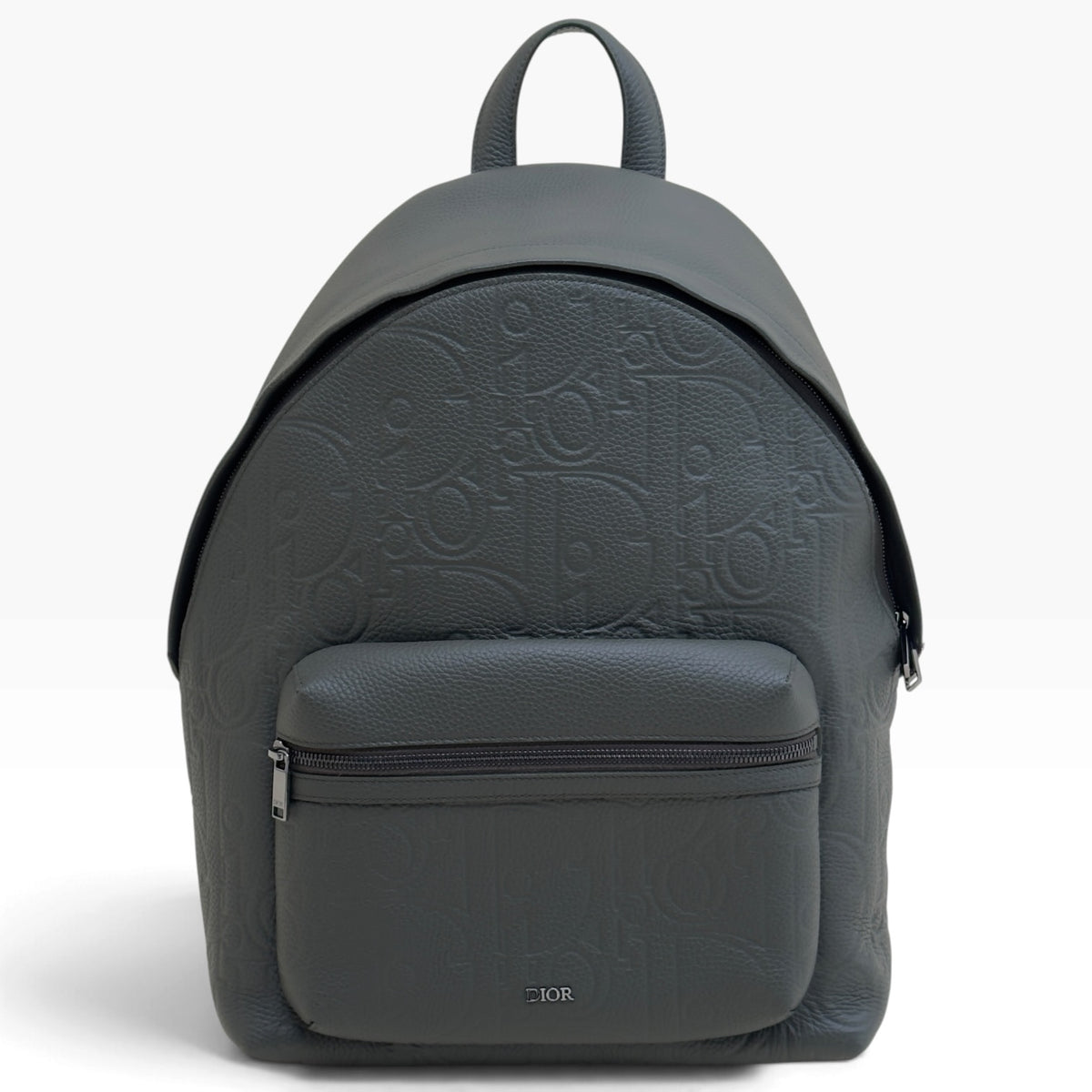 DIOR RIDER GRAINED LEATHER OBLIQUE EMBOSSED BACKPACK O/S