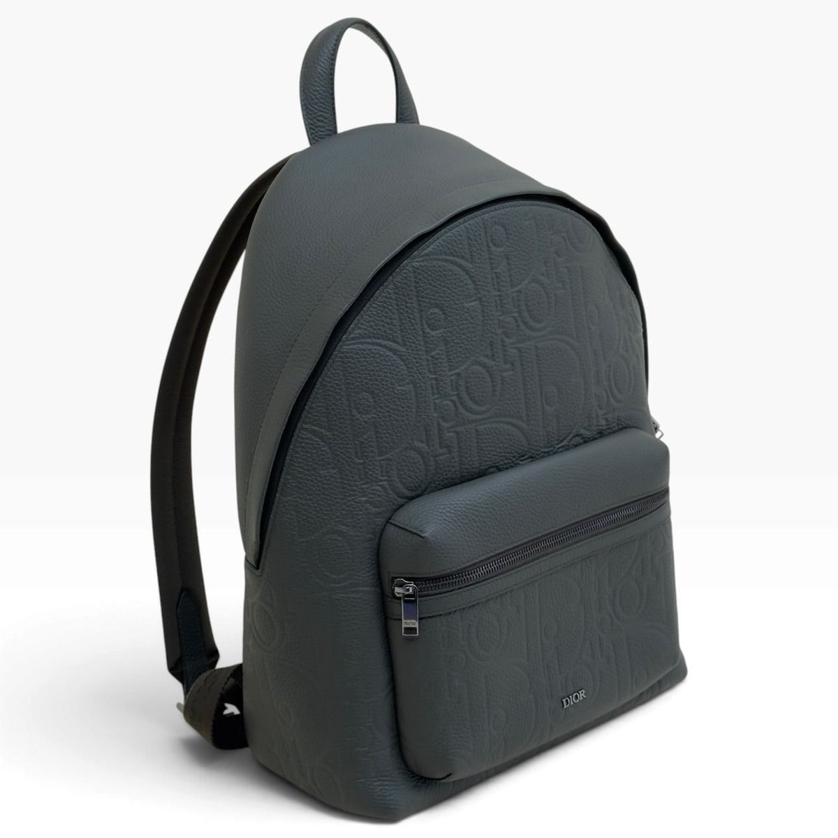 DIOR RIDER GRAINED LEATHER OBLIQUE EMBOSSED BACKPACK O/S