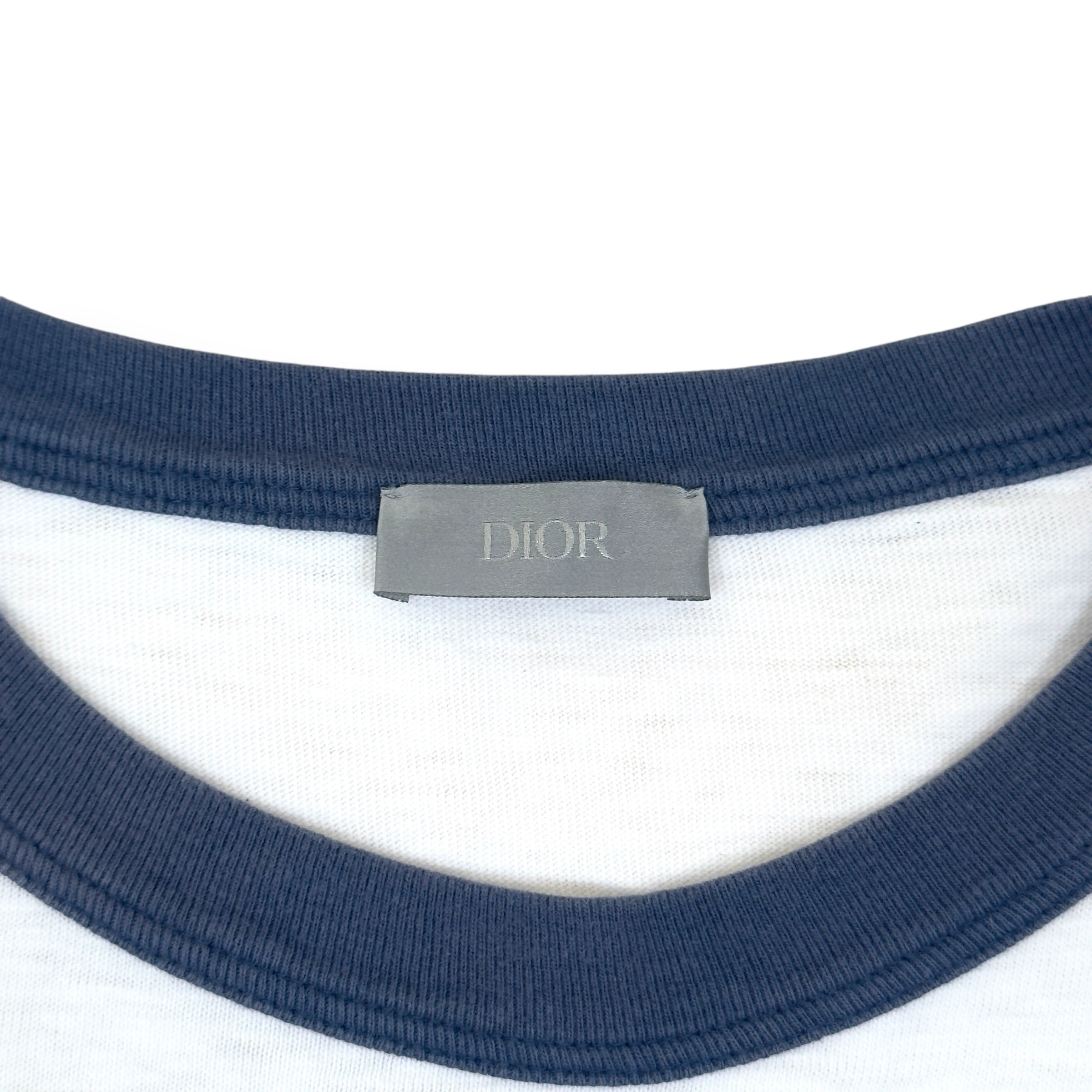 DIOR X DENIM TEARS SS23 CD FLOWER T-SHIRT WHITE / BLUE L