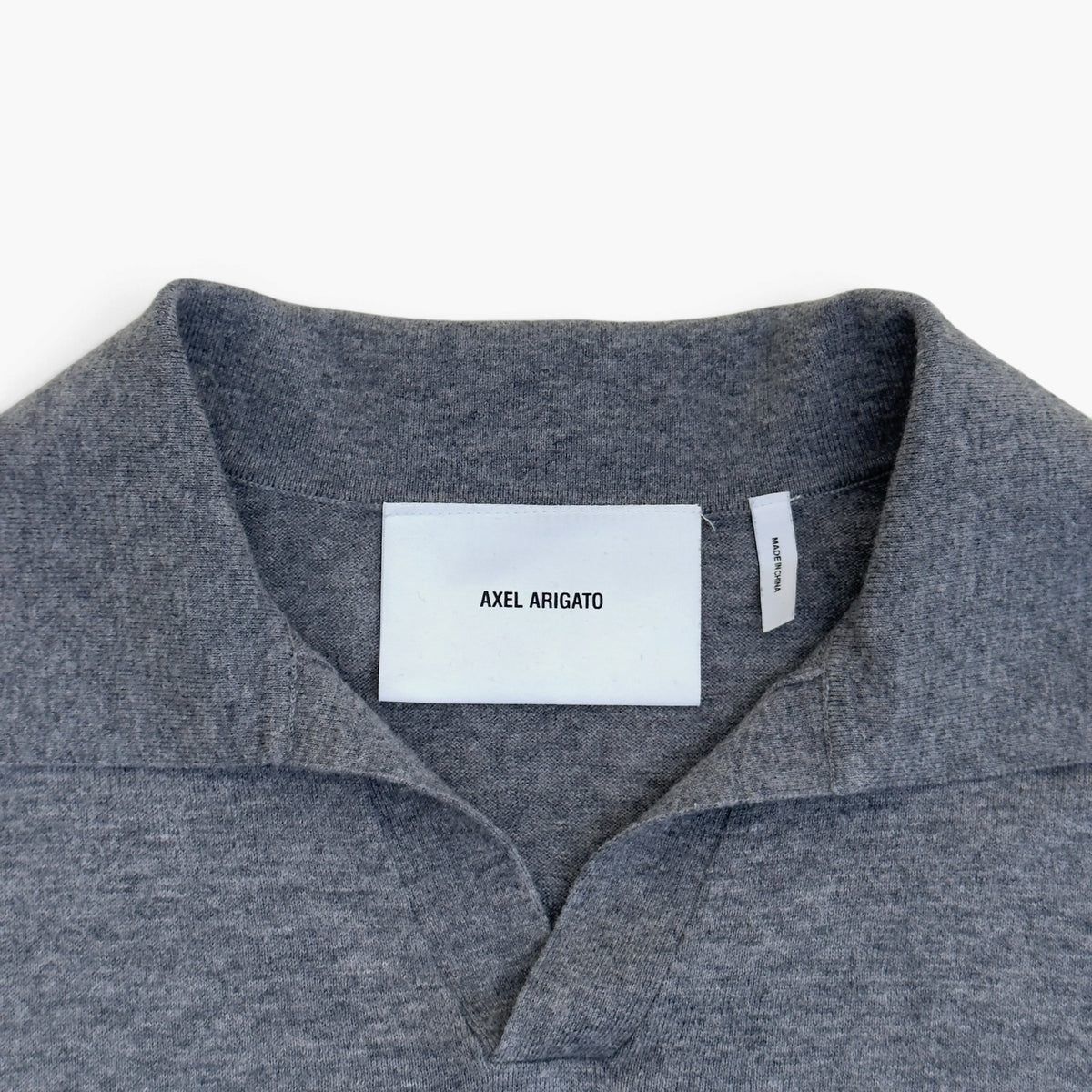 AXEL ARIGATO KNIT POLO JUMPER GREY L