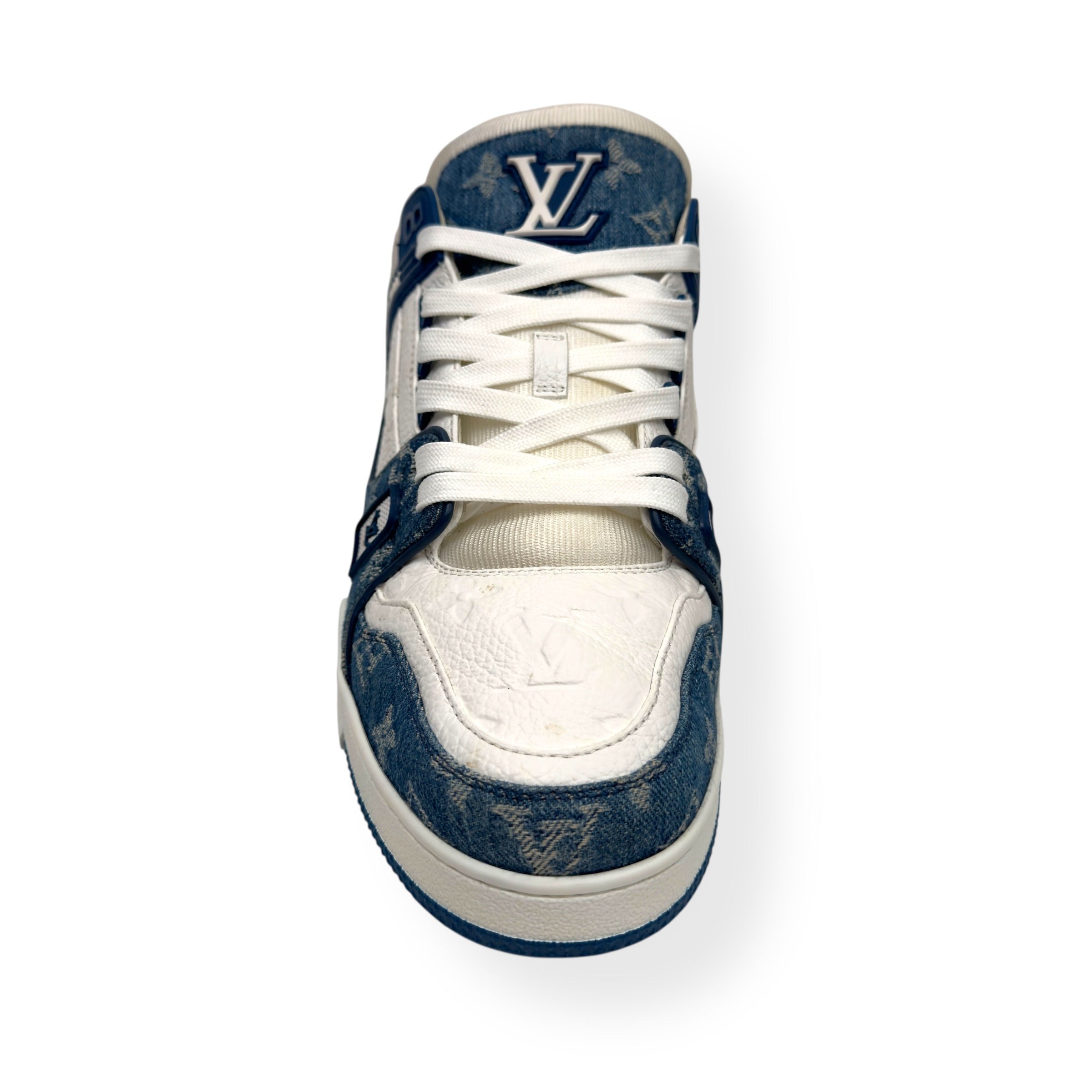 LOUIS VUITTON LV DENIM TRAINER BLUE UK10