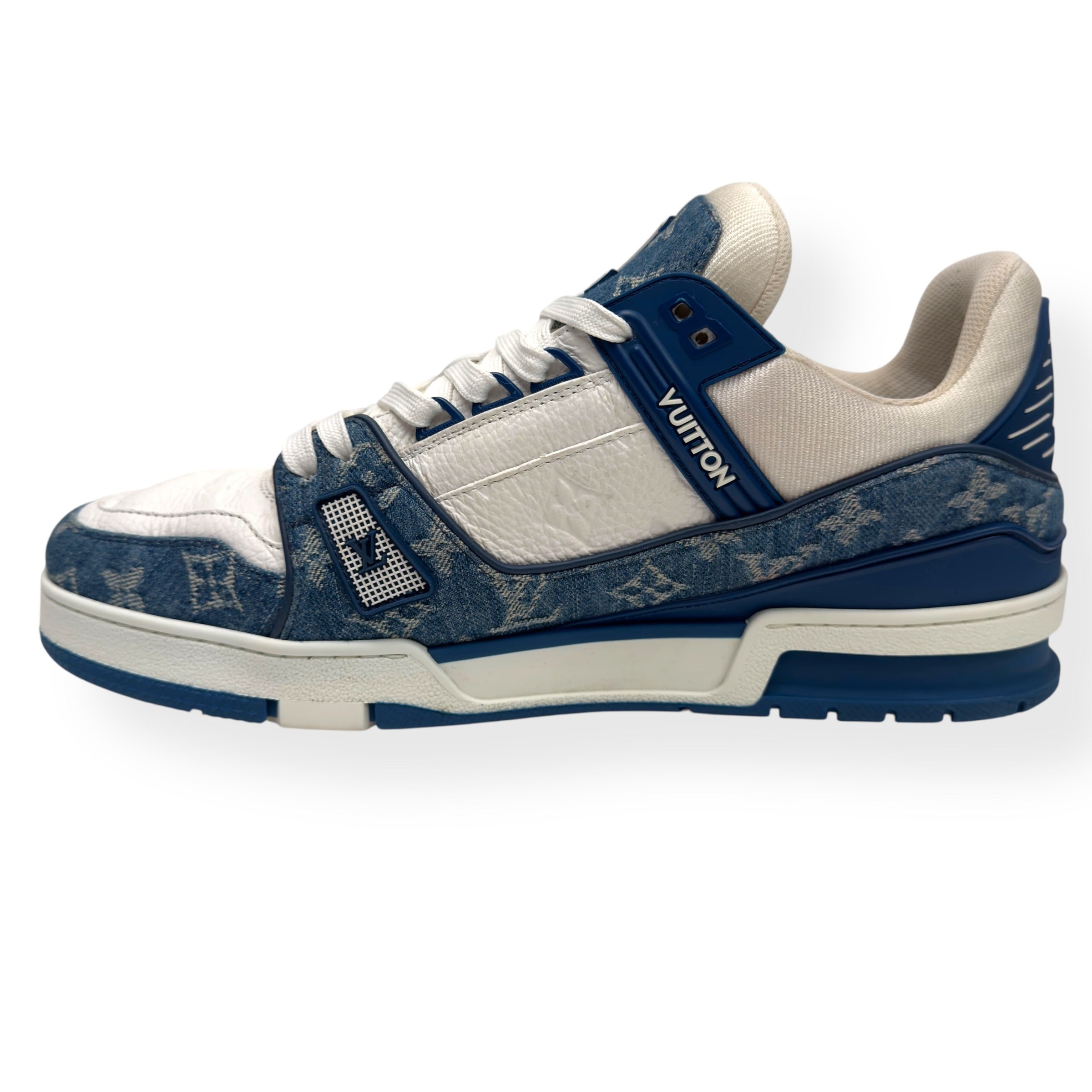 LOUIS VUITTON LV DENIM TRAINER BLUE UK10