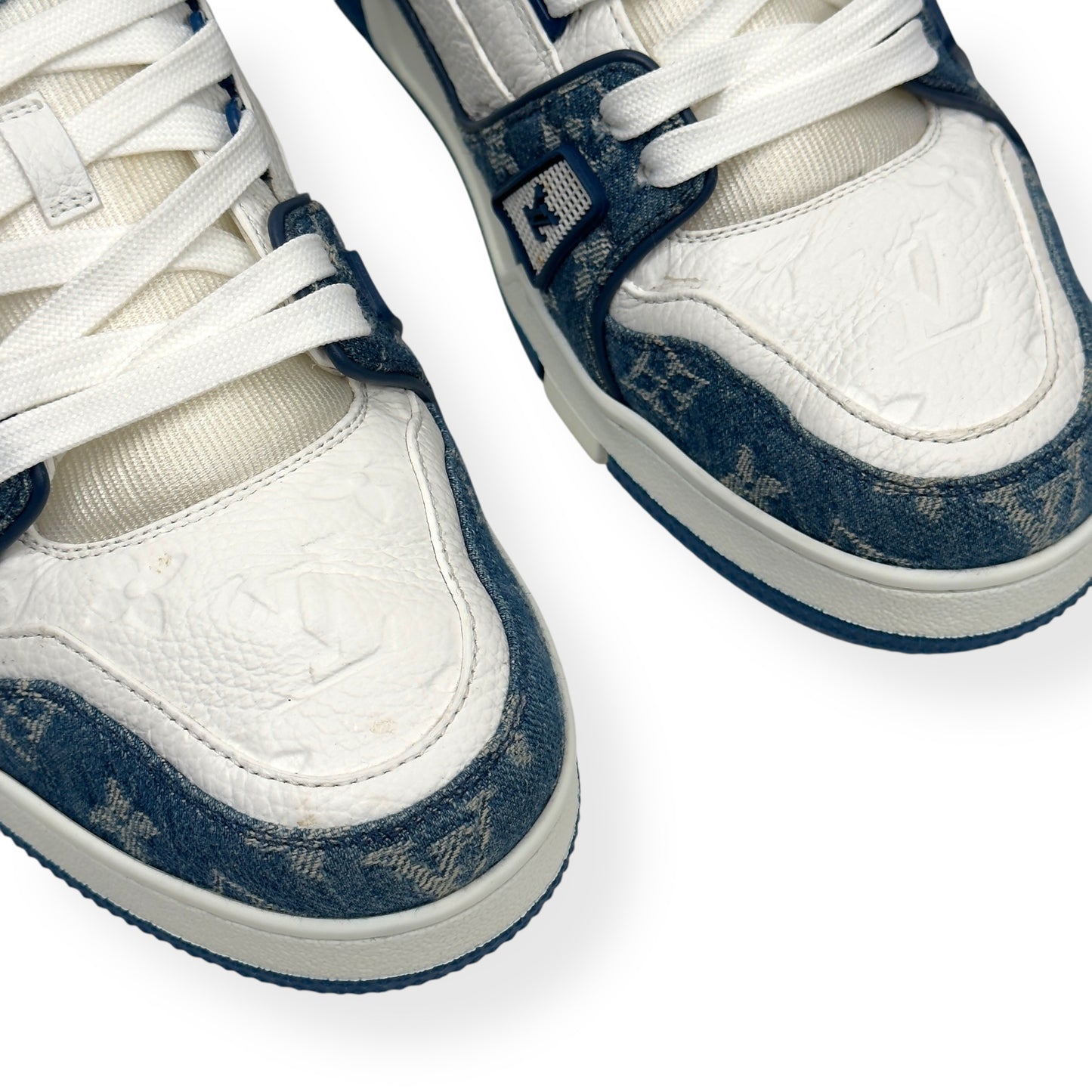 LOUIS VUITTON LV DENIM TRAINER BLUE UK10