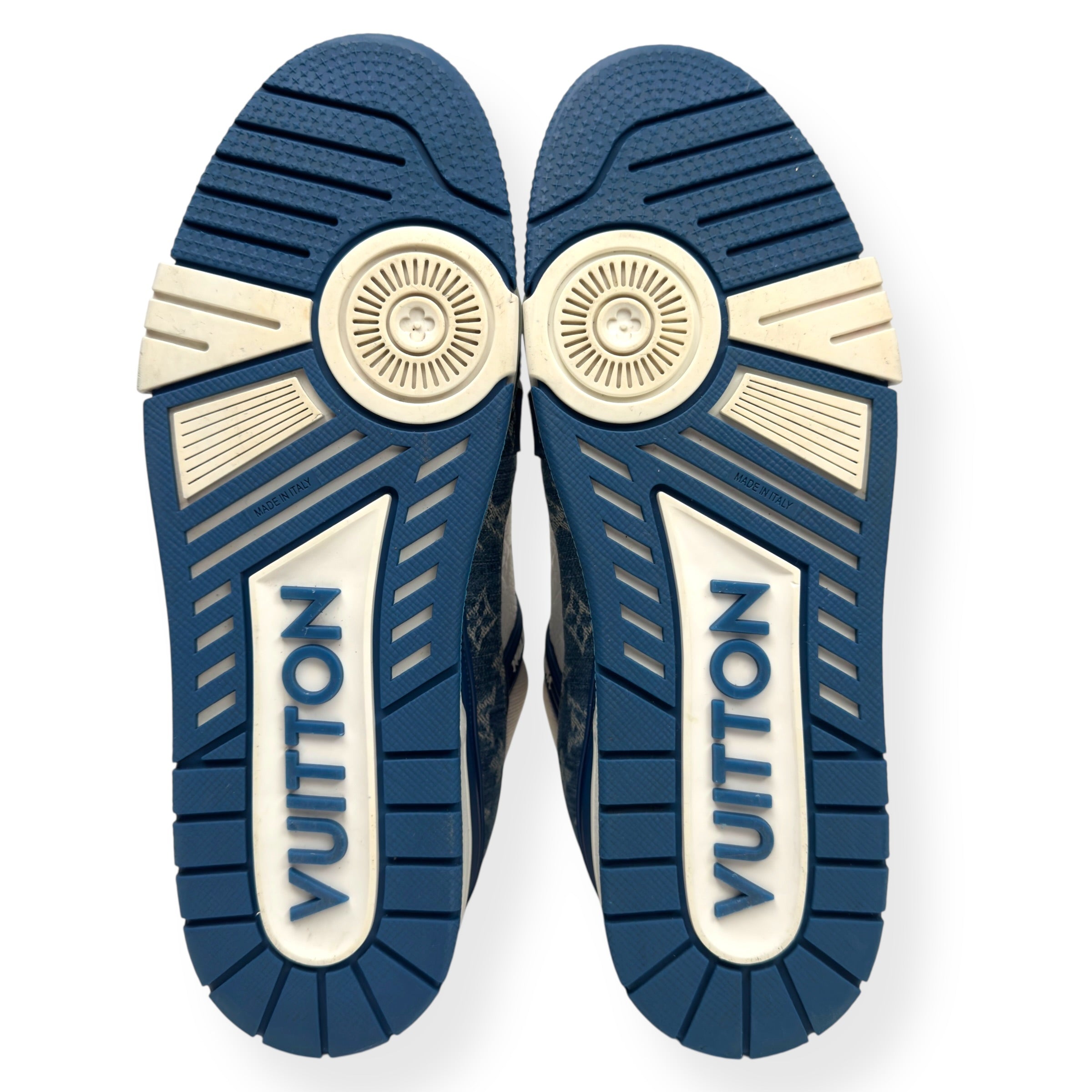 LOUIS VUITTON LV DENIM TRAINER BLUE UK10