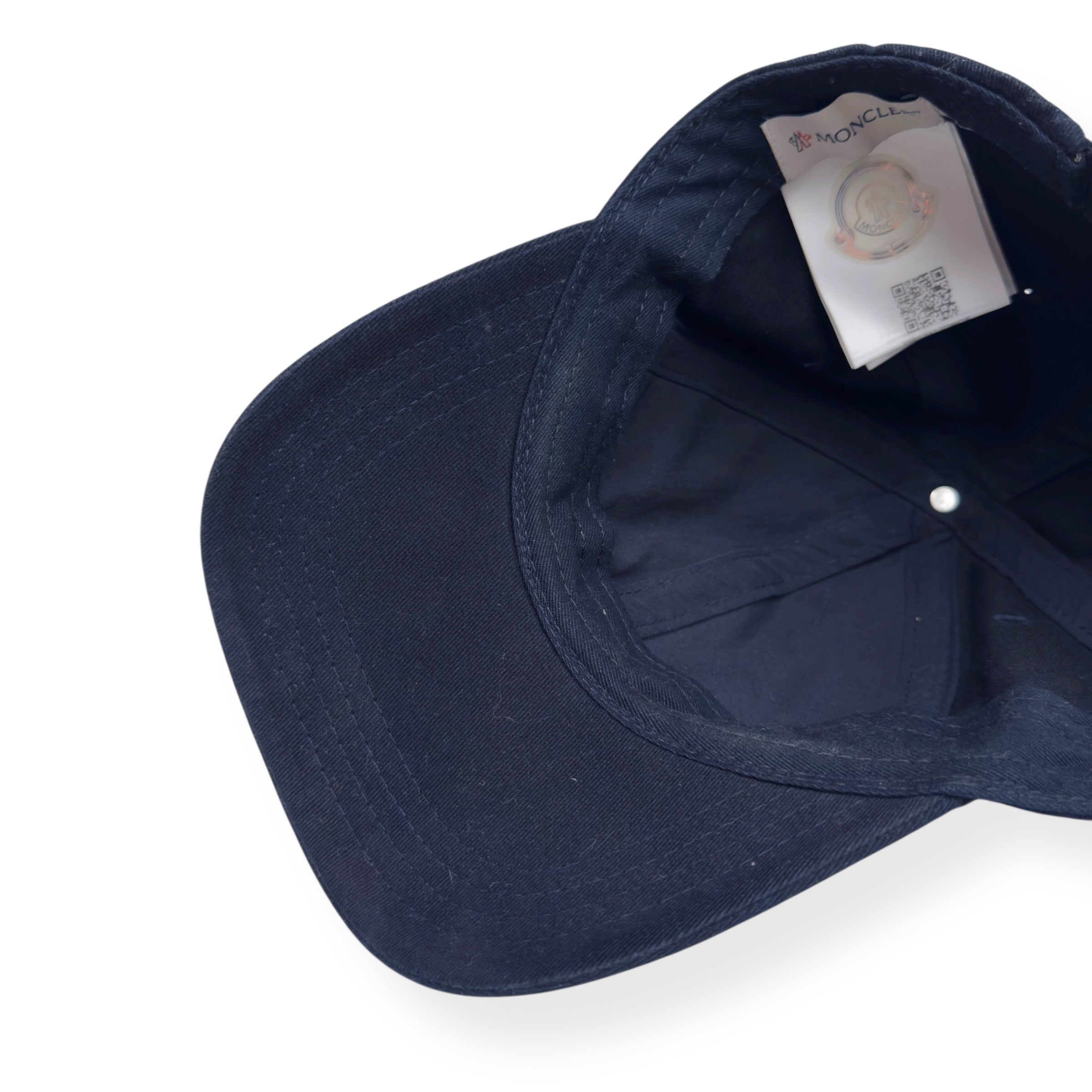 MONCLER COTTON GABARDINE BASEBALL CAP NAVY 56 / S