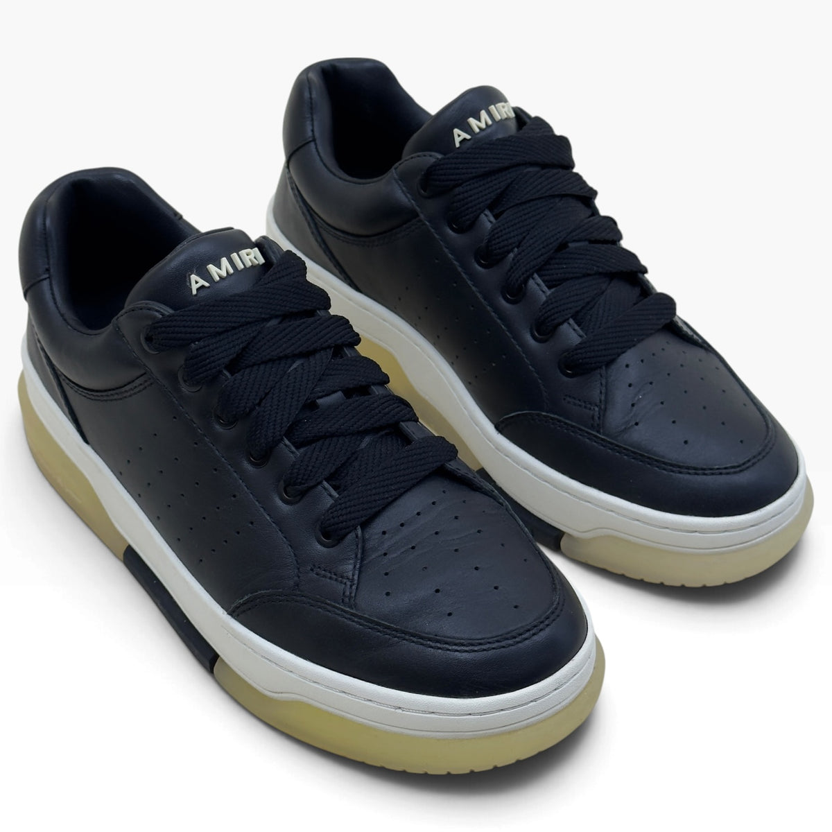 AMIRI STADIUM LEATHER LOW SNEAKER BLACK / WHITE 41 / UK7