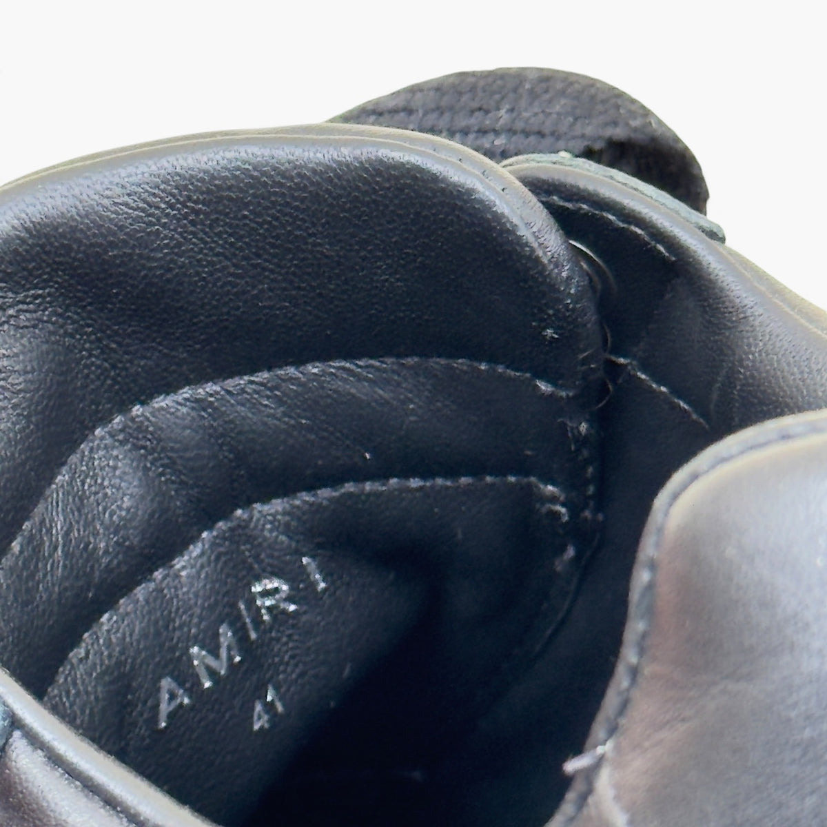 AMIRI STADIUM LEATHER LOW SNEAKER BLACK / WHITE 41 / UK7