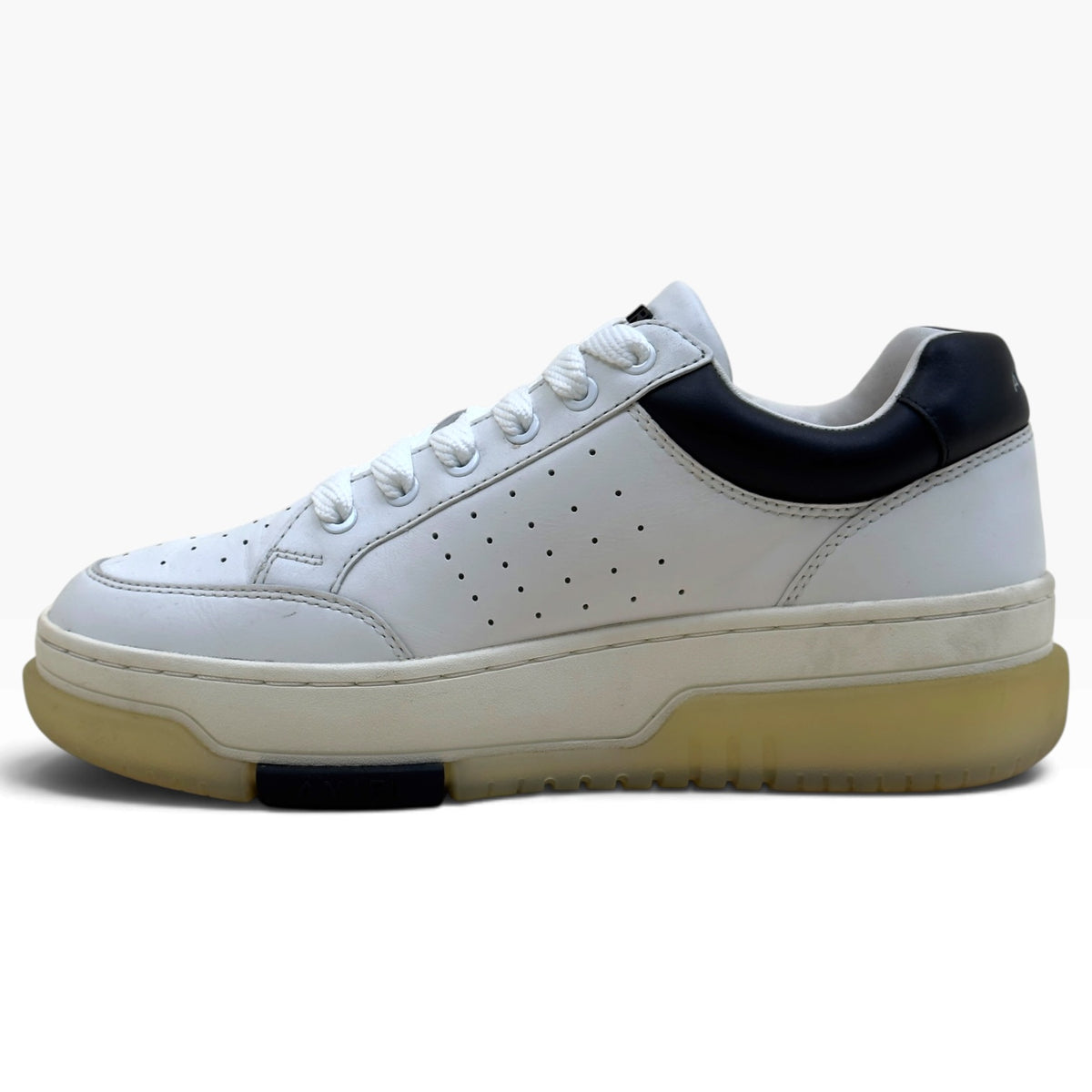 AMIRI STADIUM LEATHER LOW SNEAKER WHITE / BLACK 41 / UK7