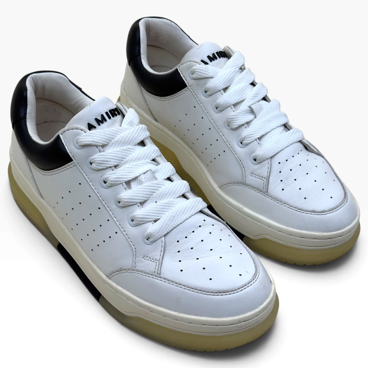 AMIRI STADIUM LEATHER LOW SNEAKER WHITE / BLACK 41 / UK7