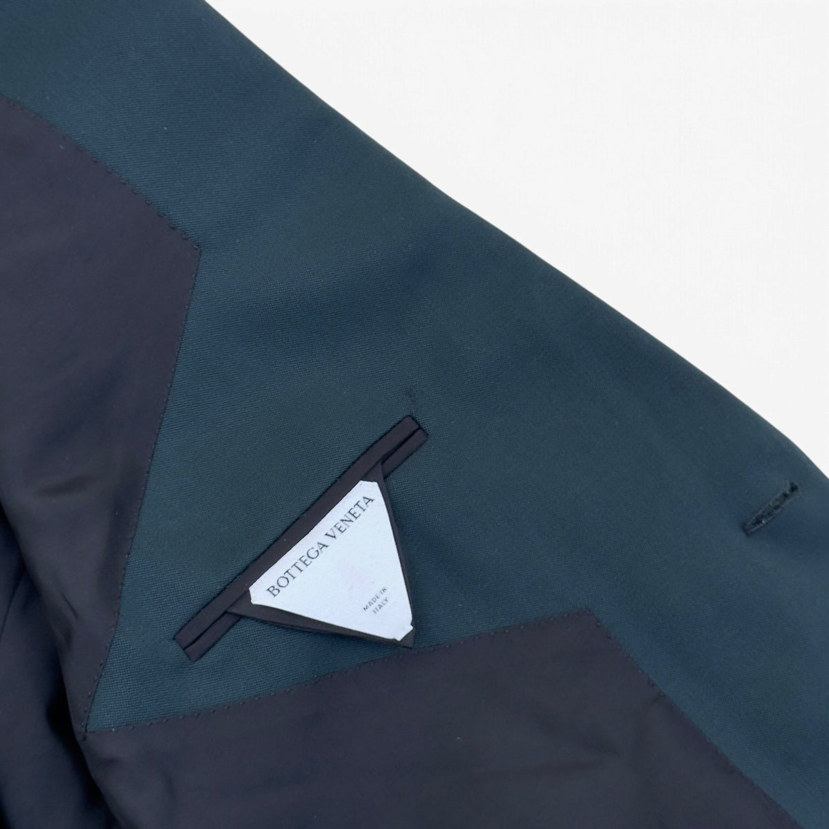 BOTTEGA VENETA TRIANGLE POCKET WOOL BLAZER GREEN 52 / XL