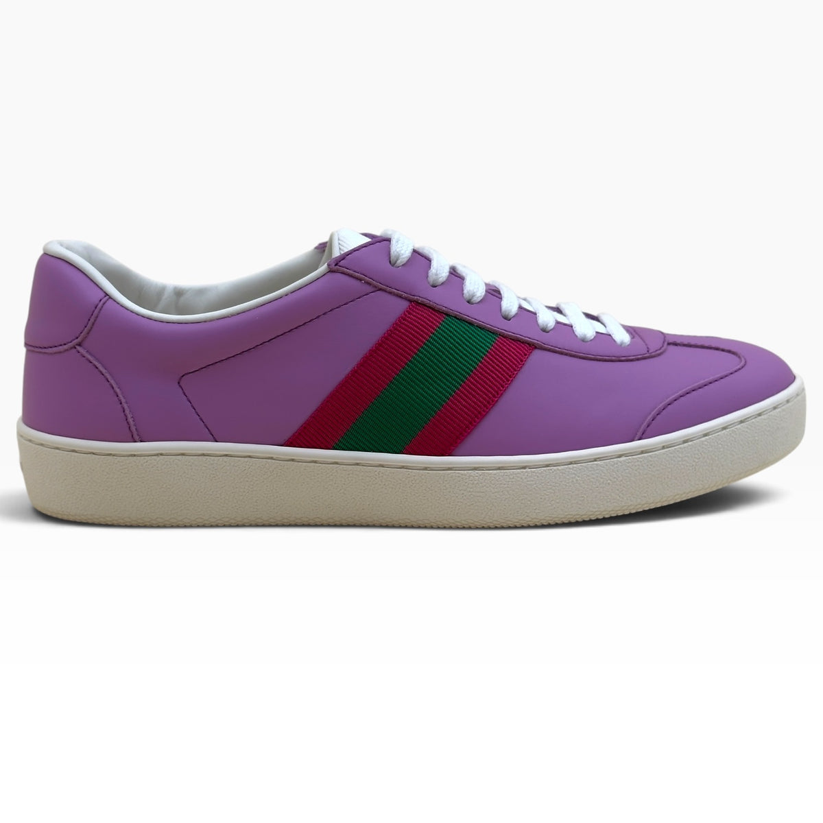 GUCCI G74 WEB LEATHER SNEAKER LILAC 37 / UK4