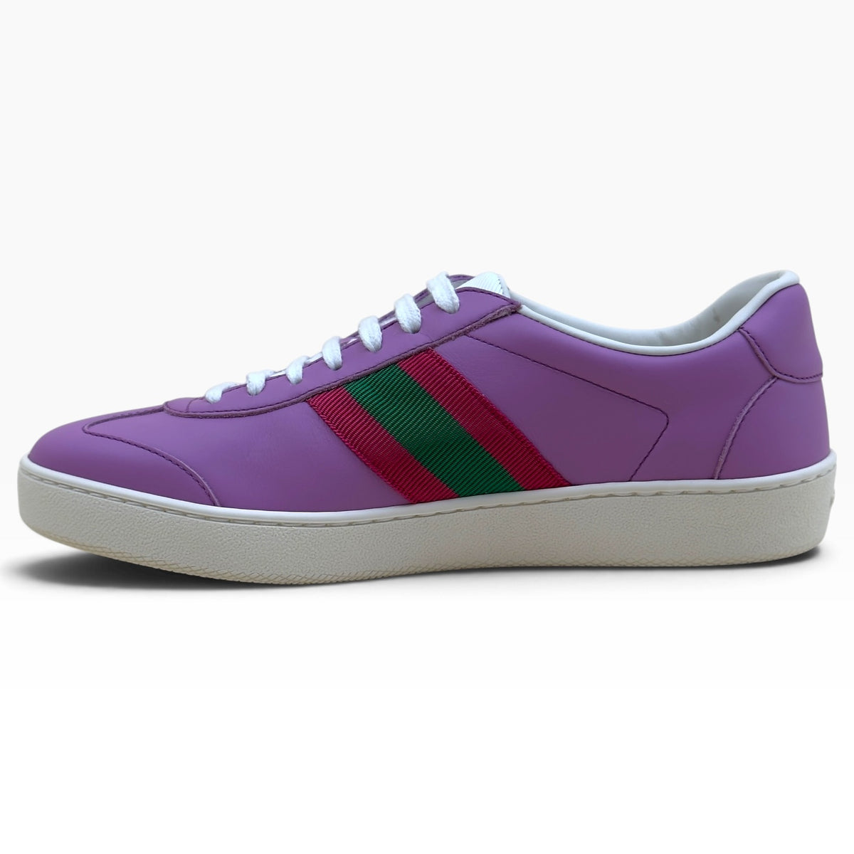 GUCCI G74 WEB LEATHER SNEAKER LILAC 37 / UK4