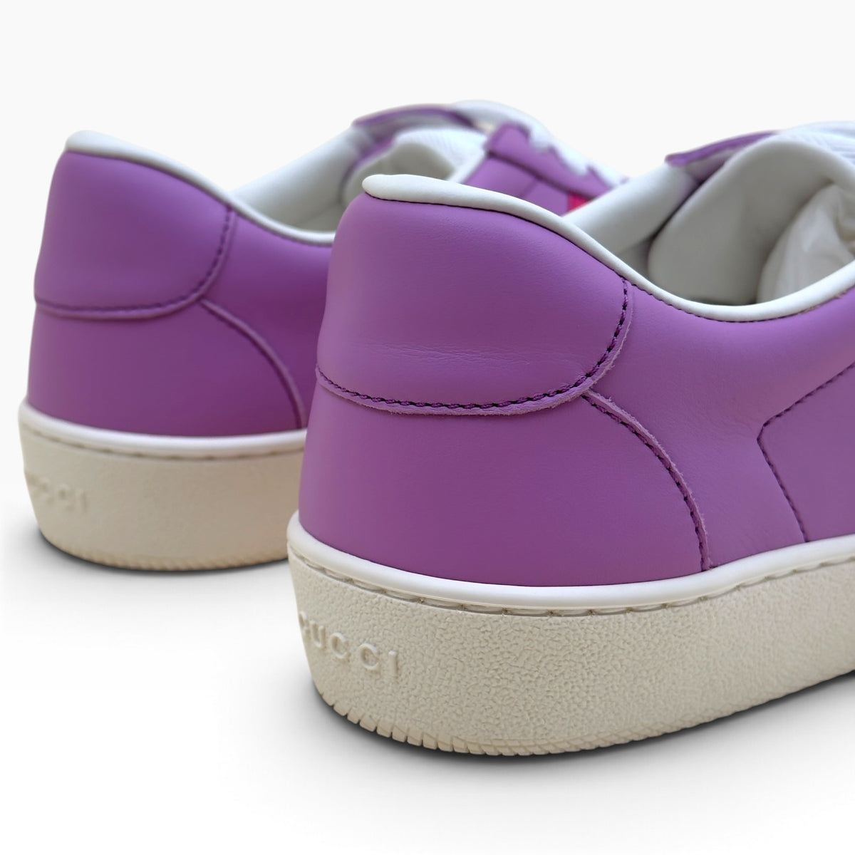 GUCCI G74 WEB LEATHER SNEAKER LILAC 37 / UK4