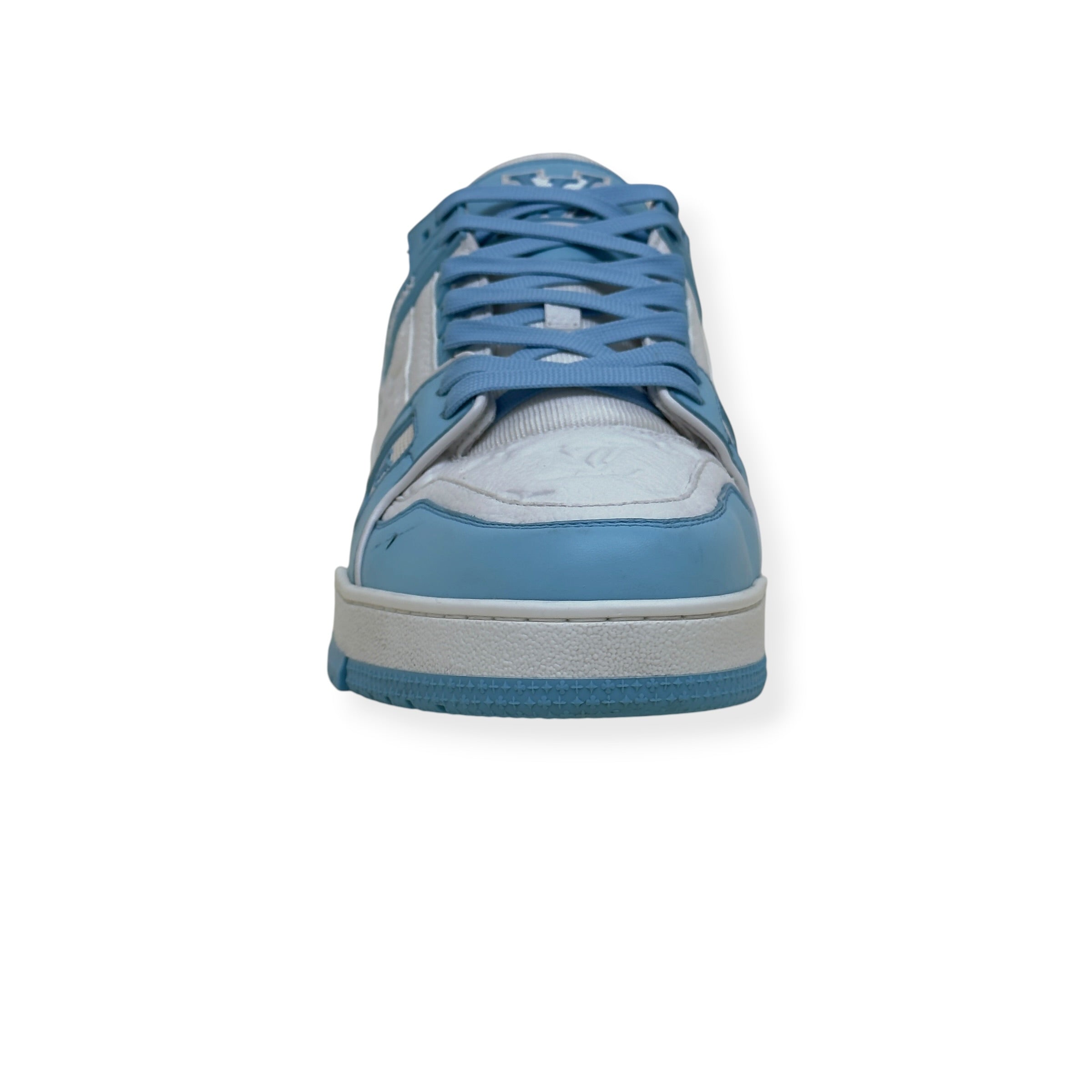 LOUIS VUITTON LV TRAINER LOW-TOP SNEAKER BLUE / WHITE UK10