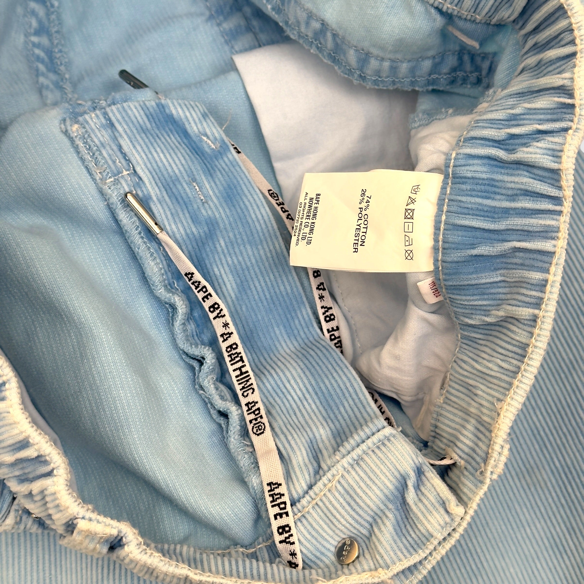 A BATHING APE LOGO-APPLIQUÈ REGULAR JEANS INDIGO BLUE M