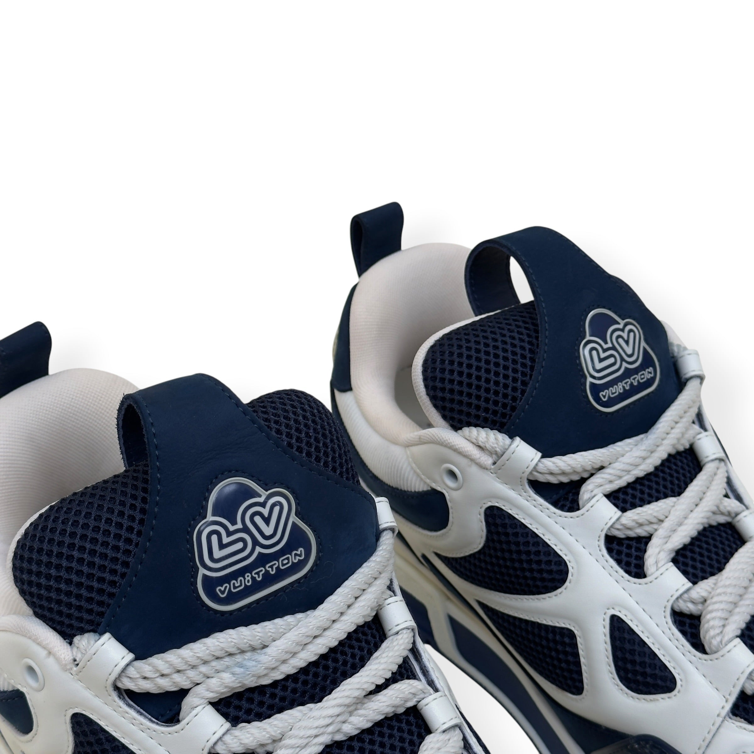 LOUIS VUITTON LV SKATE SNEAKER NAVY / WHITE UK10