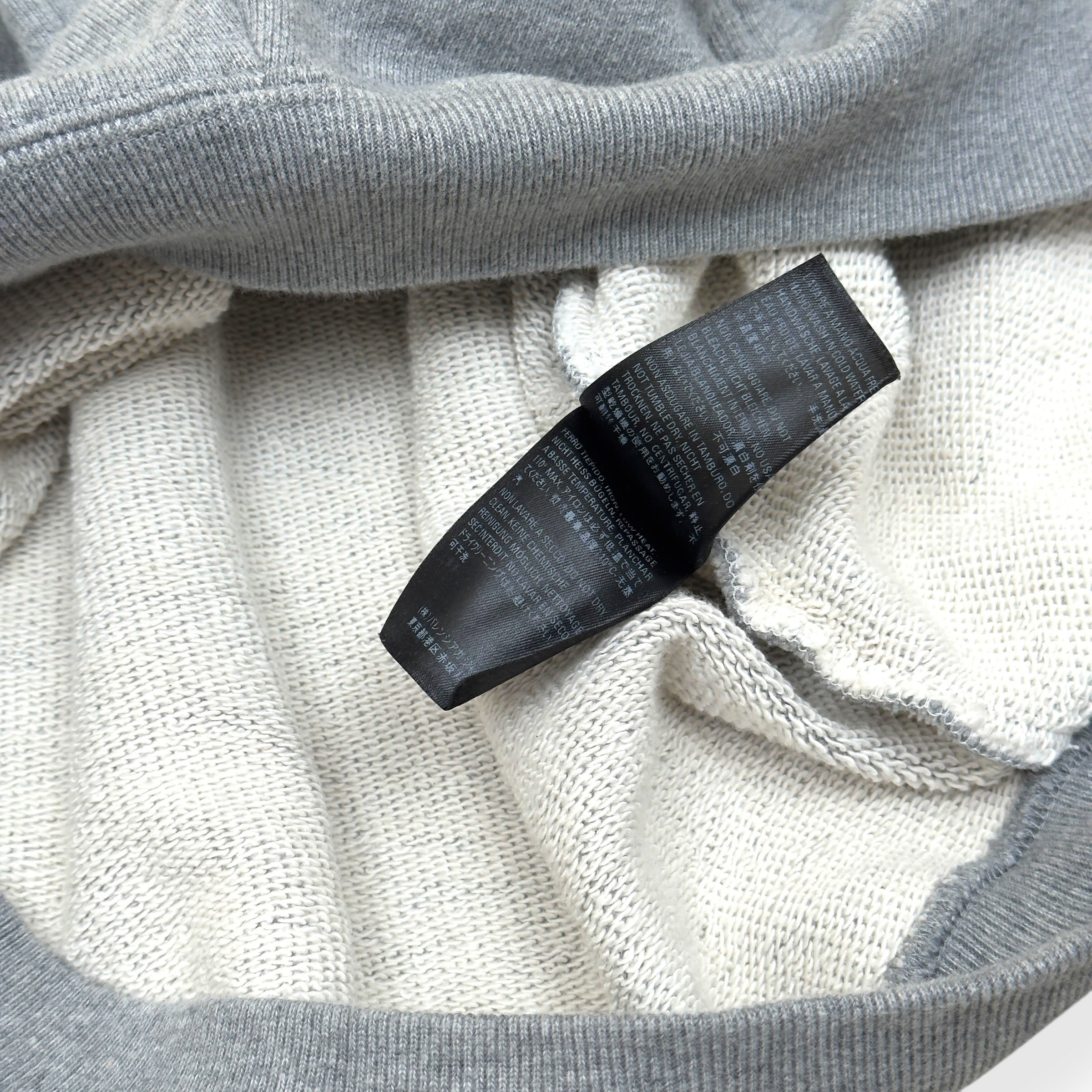 BALENCIAGA BB LOGO HOODIE GREY / BLACK L