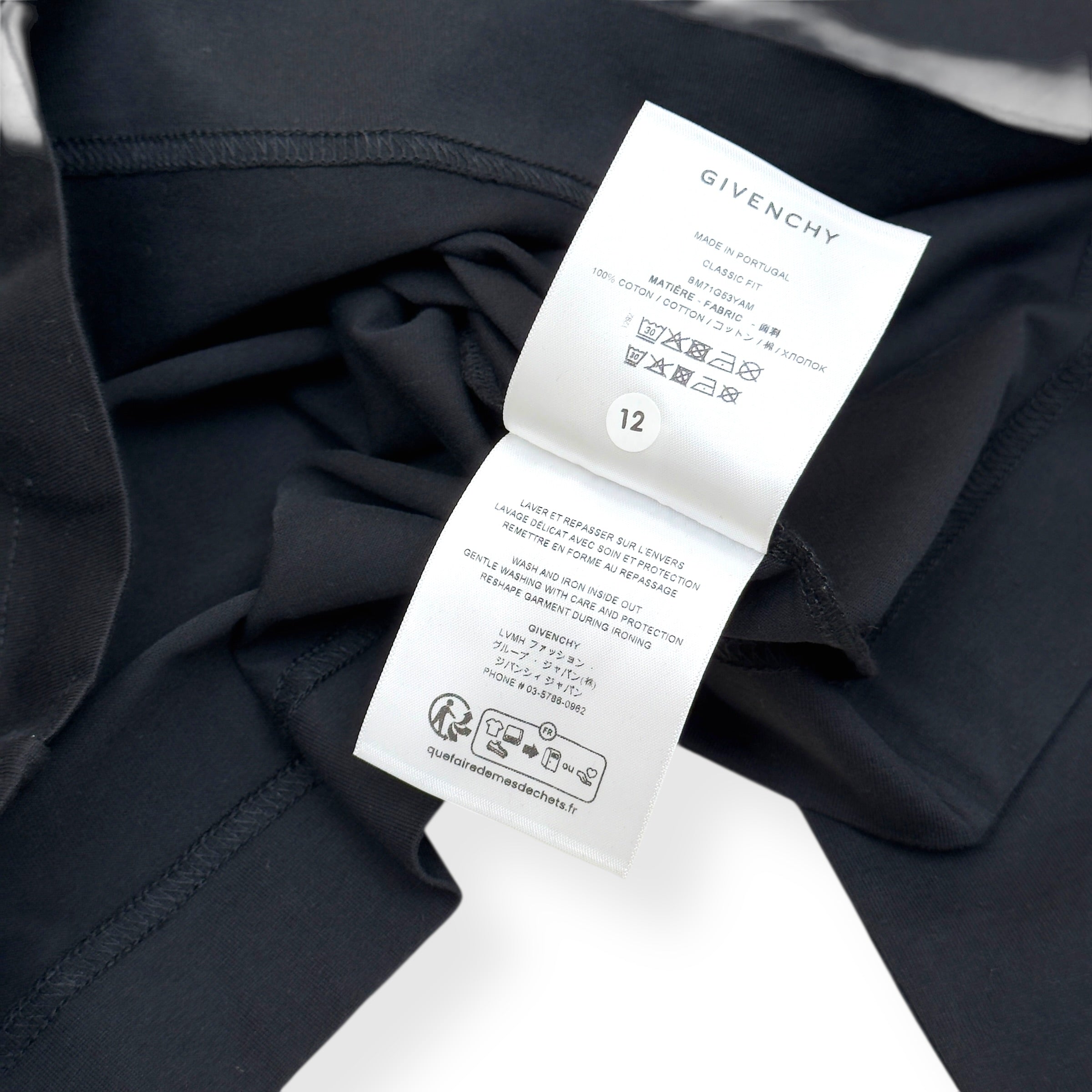 GIVENCHY DOUBLE-LAYER LONG-SLEEVE T-SHIRT BLACK L