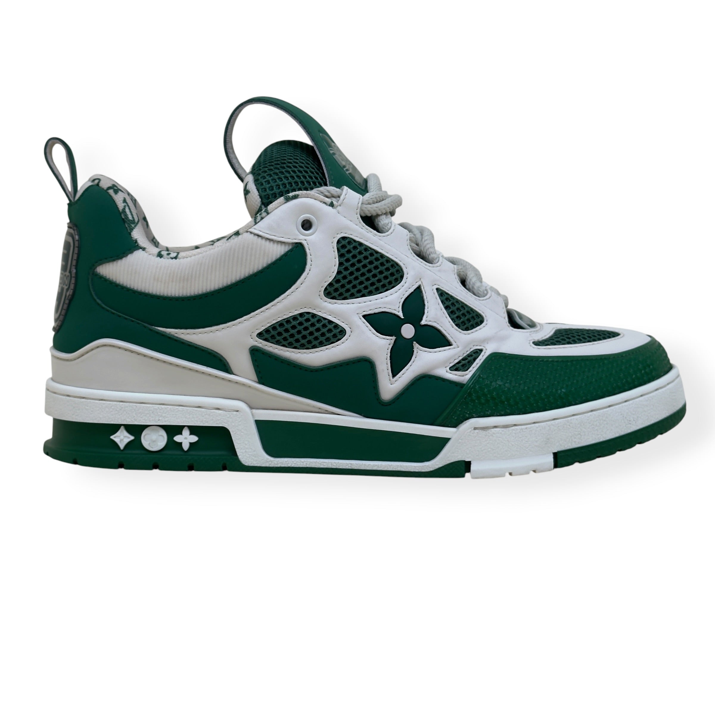 LOUIS VUITTON LV SKATE SNEAKER GREEN / WHITE UK9