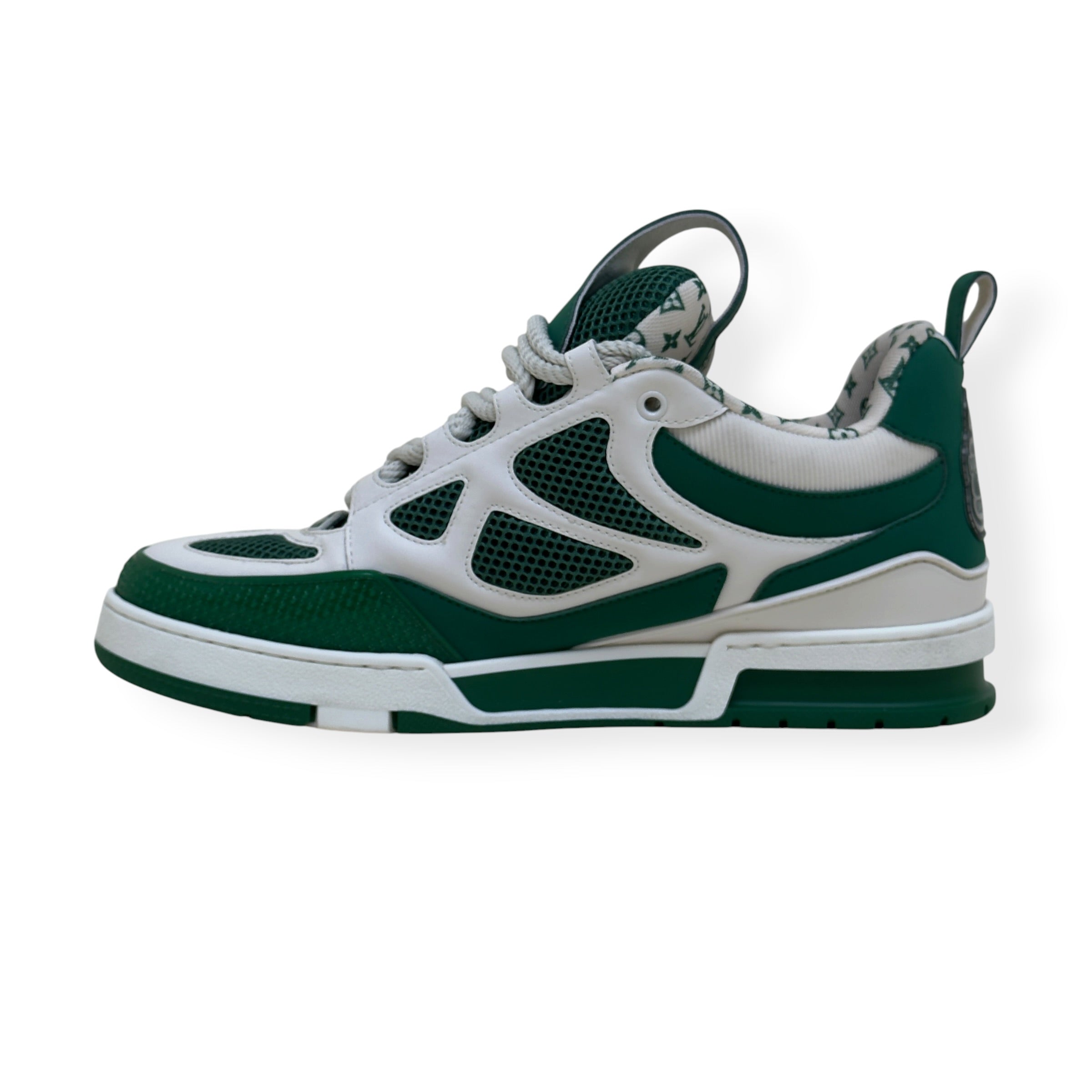 LOUIS VUITTON LV SKATE SNEAKER GREEN / WHITE UK9