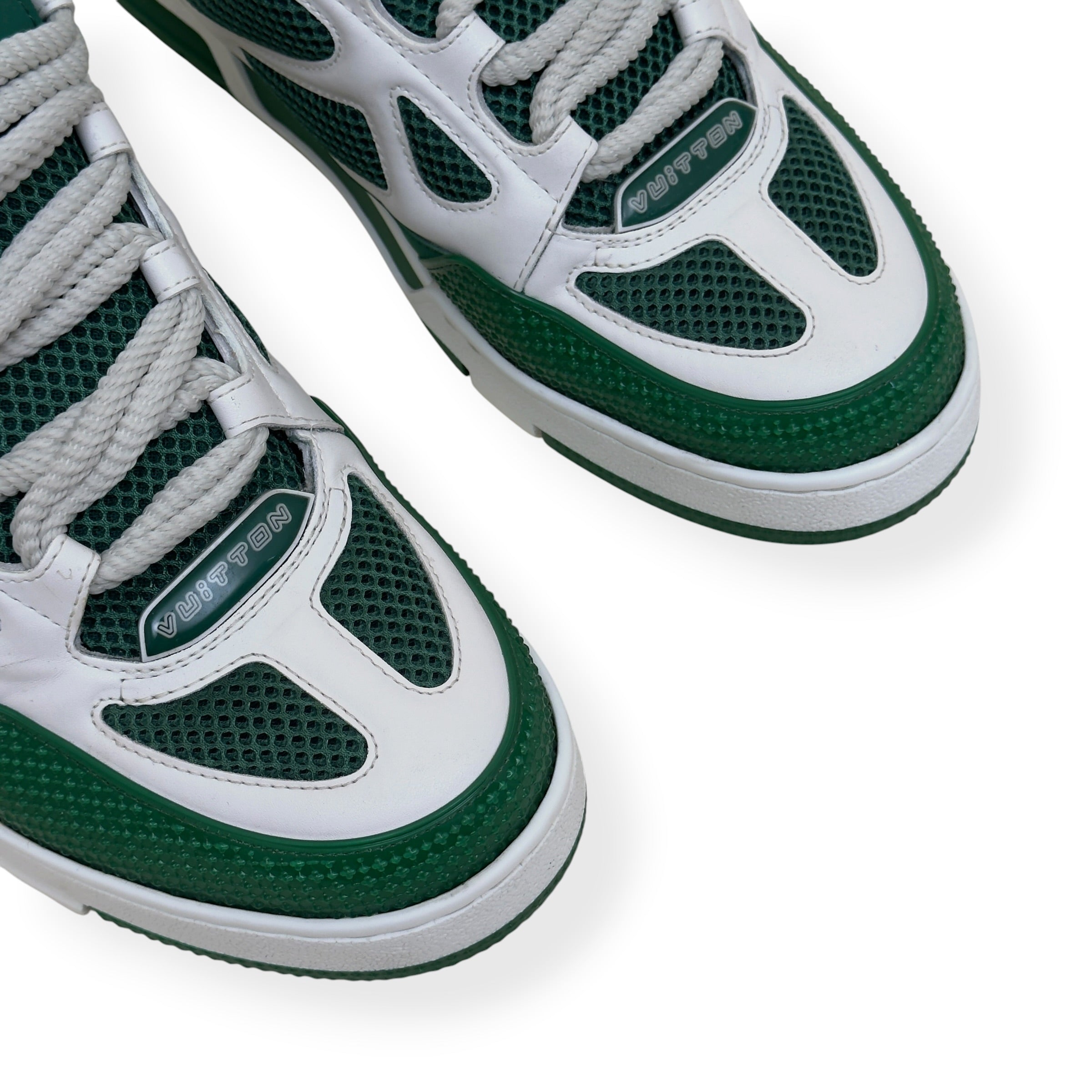 LOUIS VUITTON LV SKATE SNEAKER GREEN / WHITE UK9
