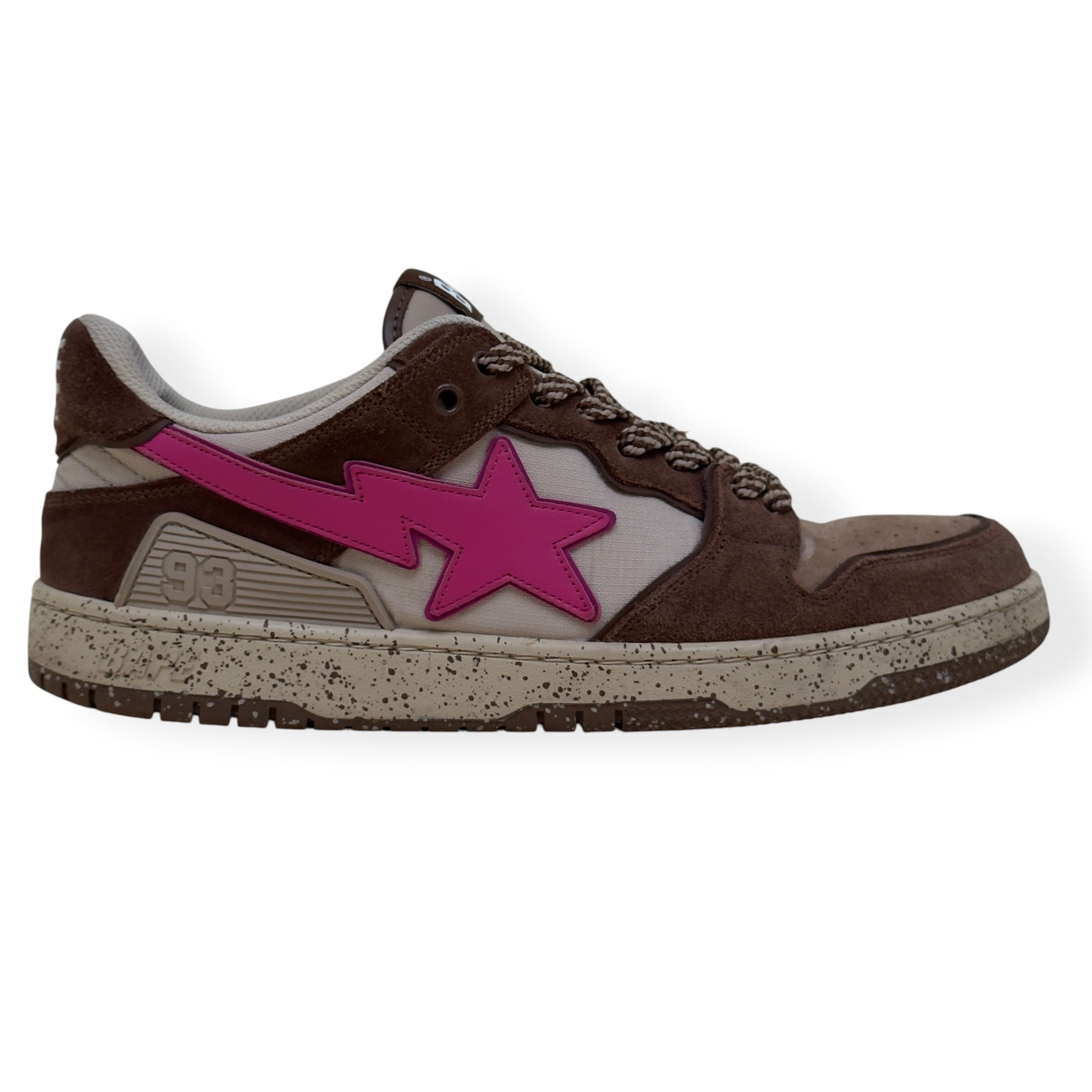 A BATHING APE BAPE SK8 STA SNEAKER BROWN / PINK UK10