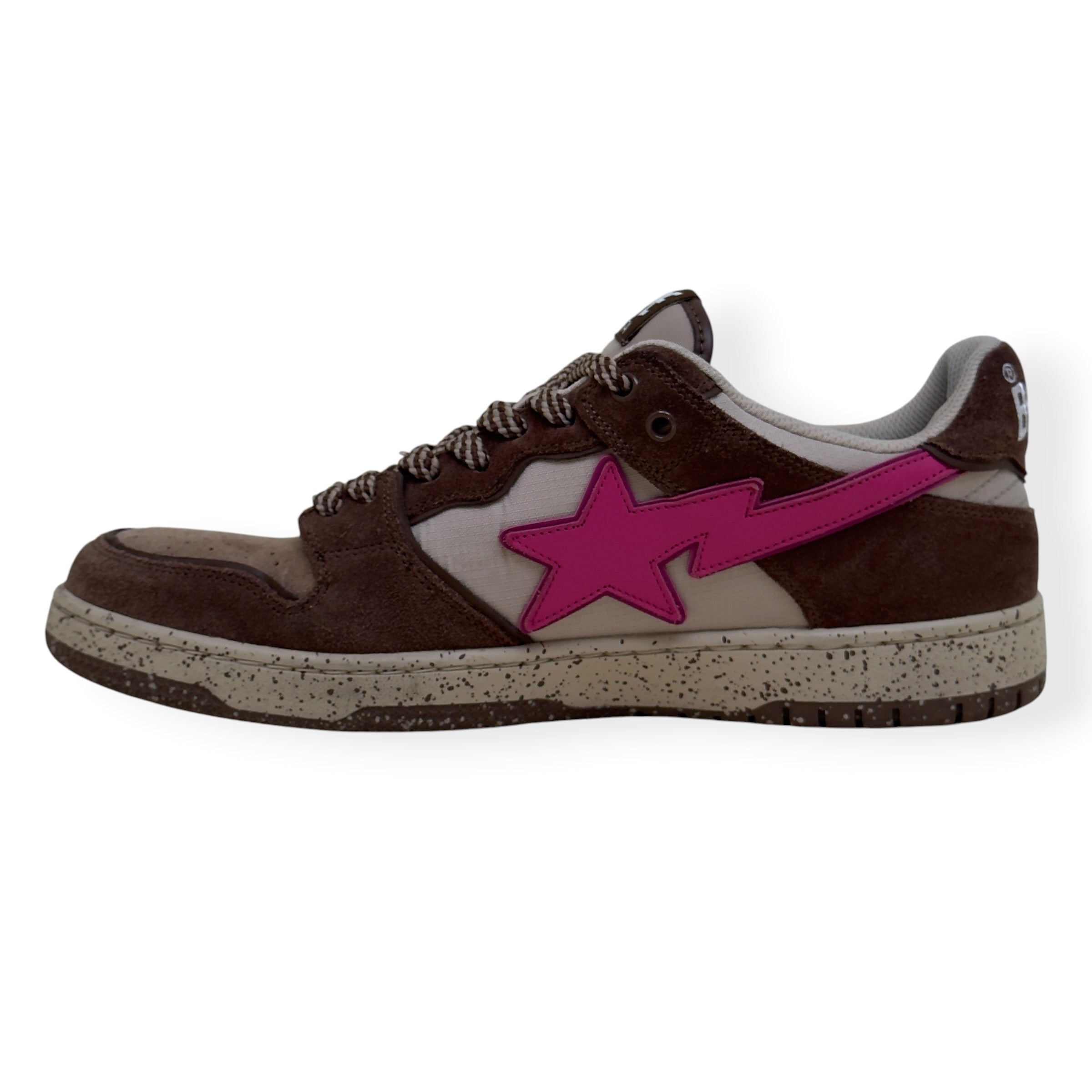 A BATHING APE BAPE SK8 STA SNEAKER BROWN / PINK UK10