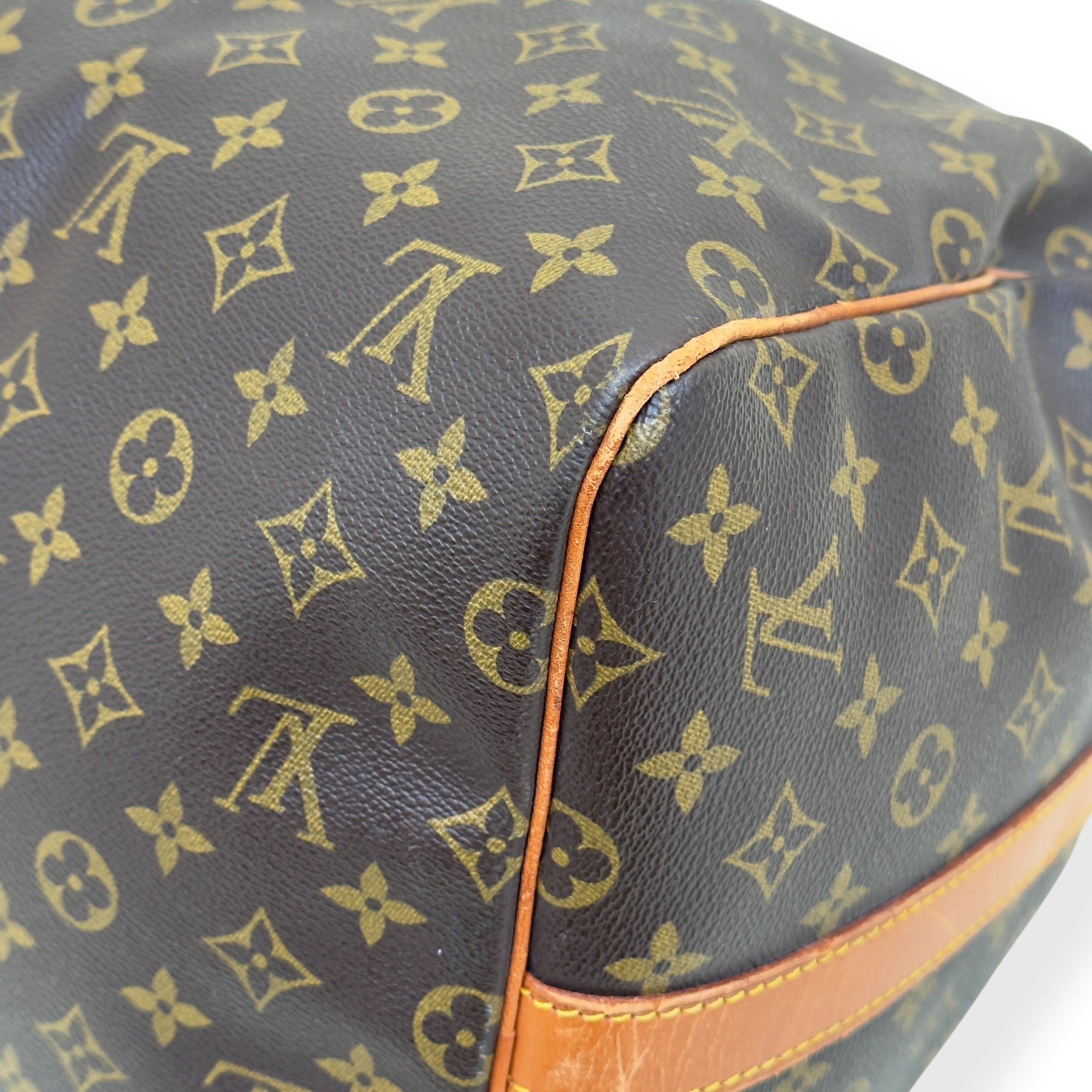 LOUIS VUITTON MONOGRAM CANVAS KEEPALL BANDOULIERE BROWN 55