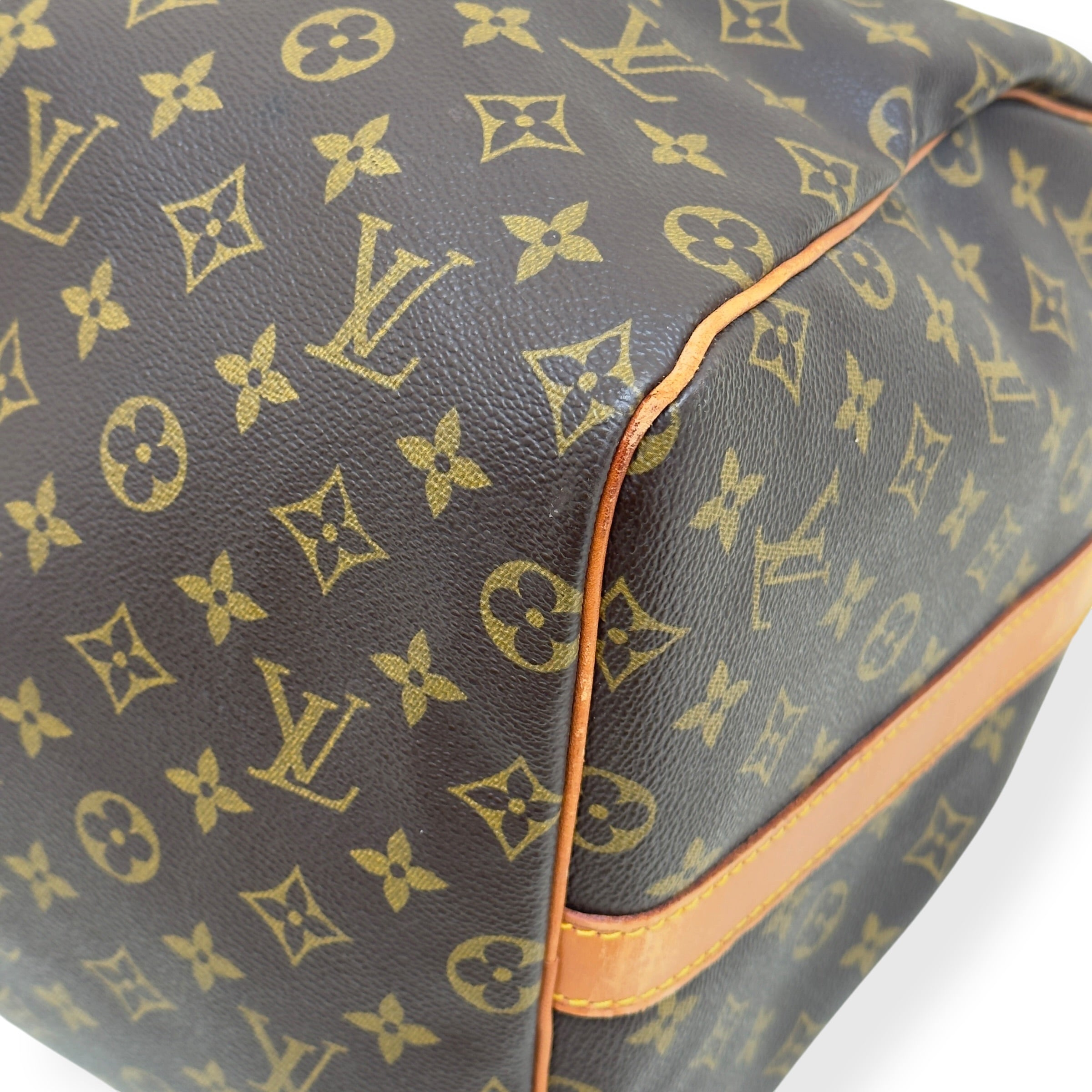 LOUIS VUITTON MONOGRAM CANVAS KEEPALL BANDOULIERE BROWN 55