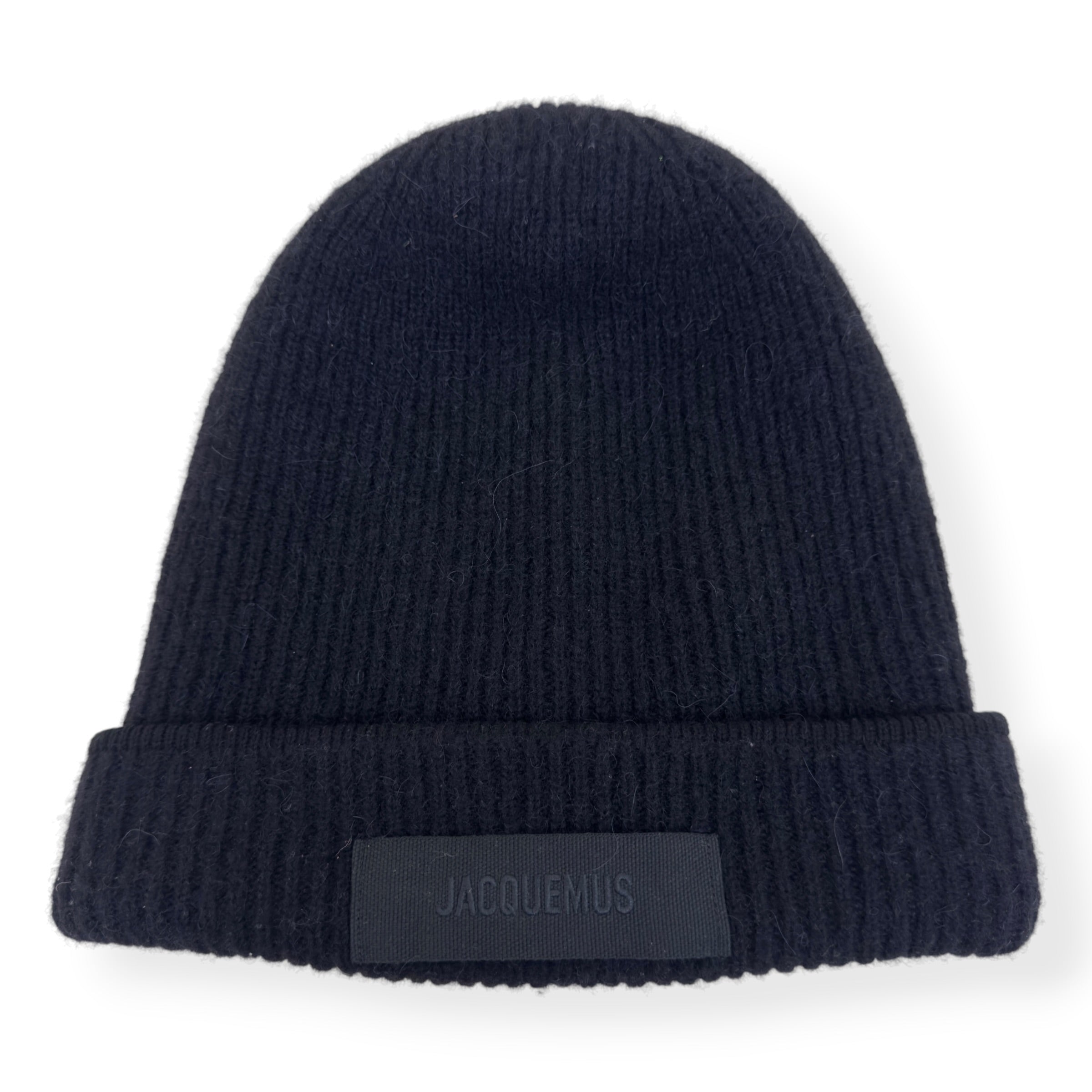 JACQUEMUS ALPACA KNIT BEANIE BLACK O/S
