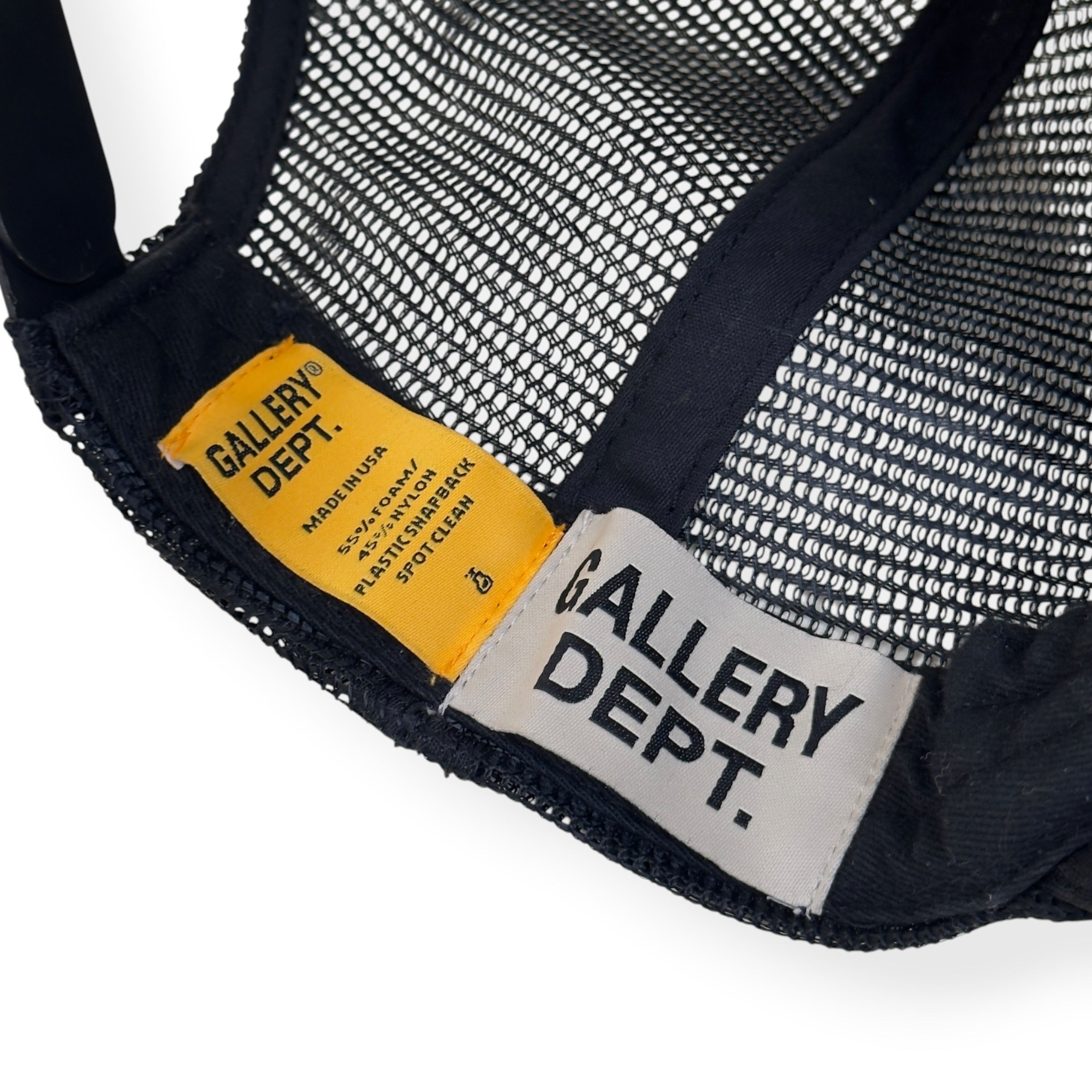 GALLERY DEPT. LOGO-PRINT MESH TRUCKER CAP BLACK O/S