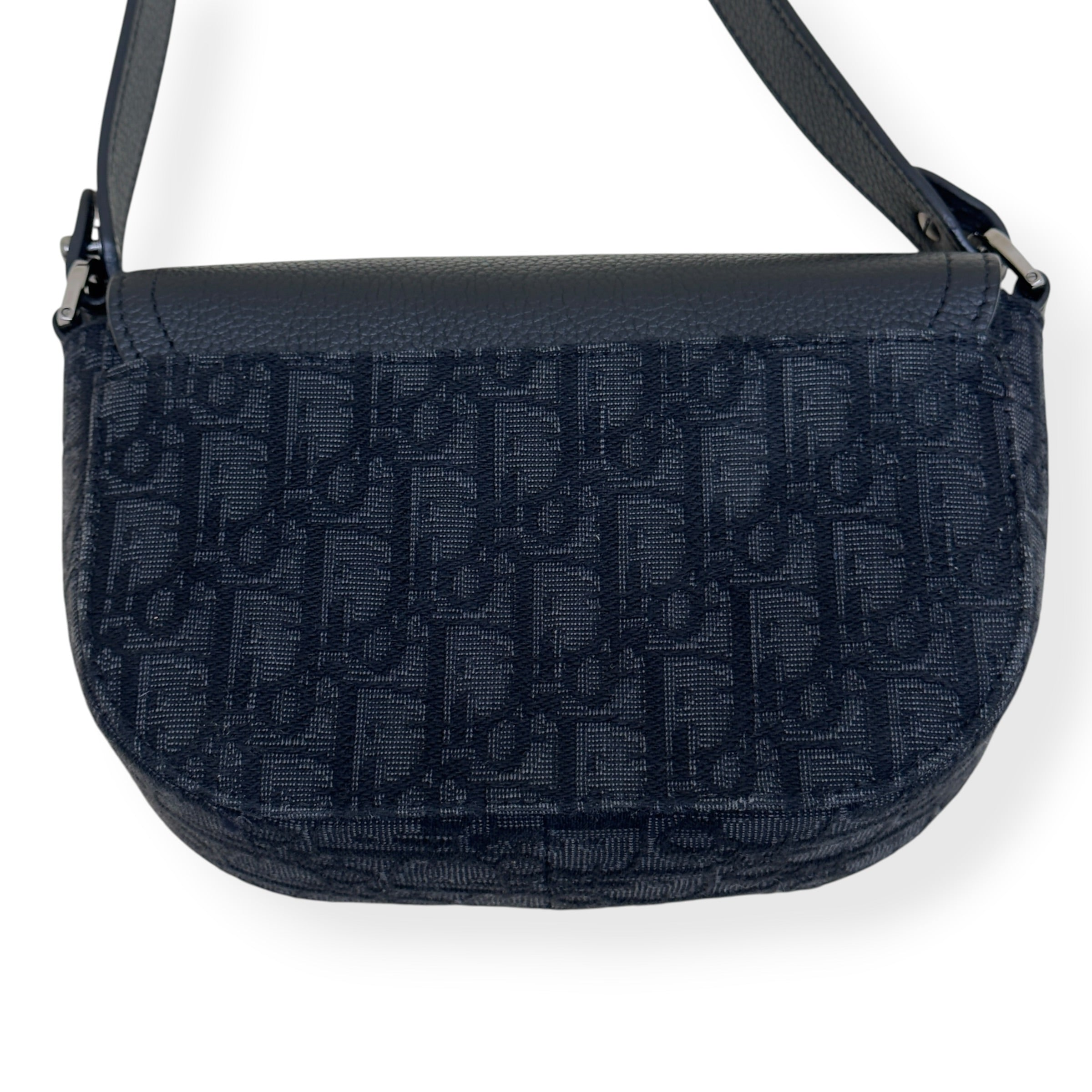 DIOR SADDLE OBLIQUE JACQUARD MESSENGER BAG BLACK MINI