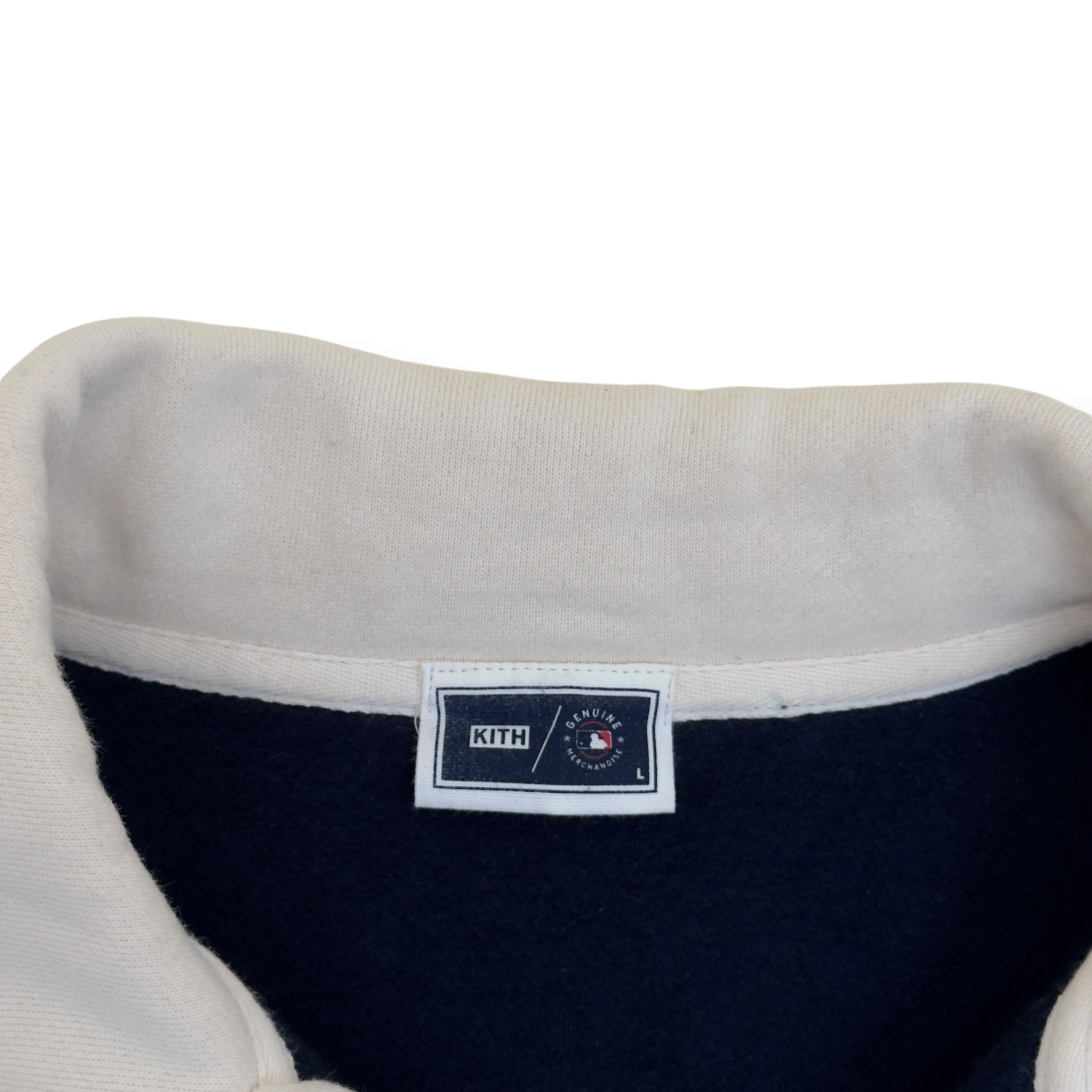 KITH X NEW YORK YANKEES CABLE FLEECE NELSON SWEATSHIRT NAVY L