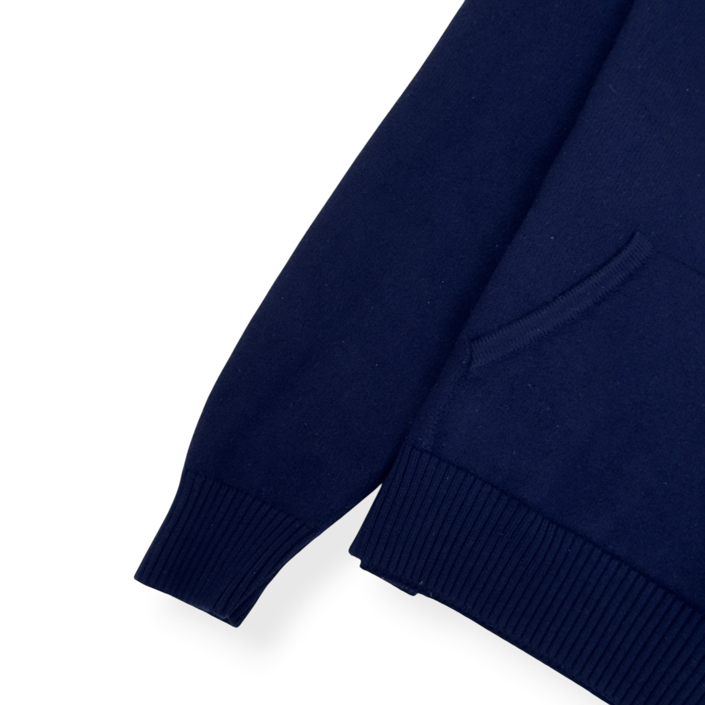 AMI PARIS A HEART KNITTED HOODIE NAVY L