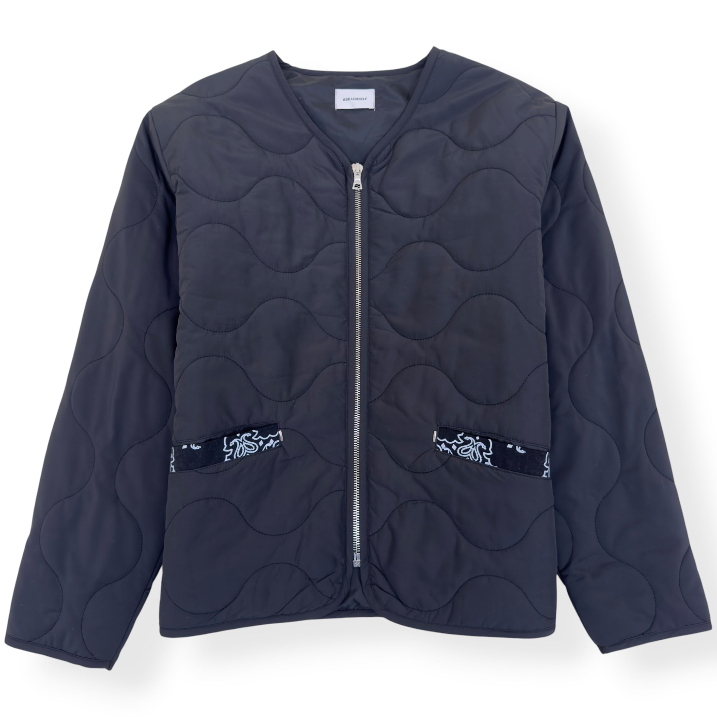 ASKYURSELF BANDANA QUILTED LINER JACKET BLACK S