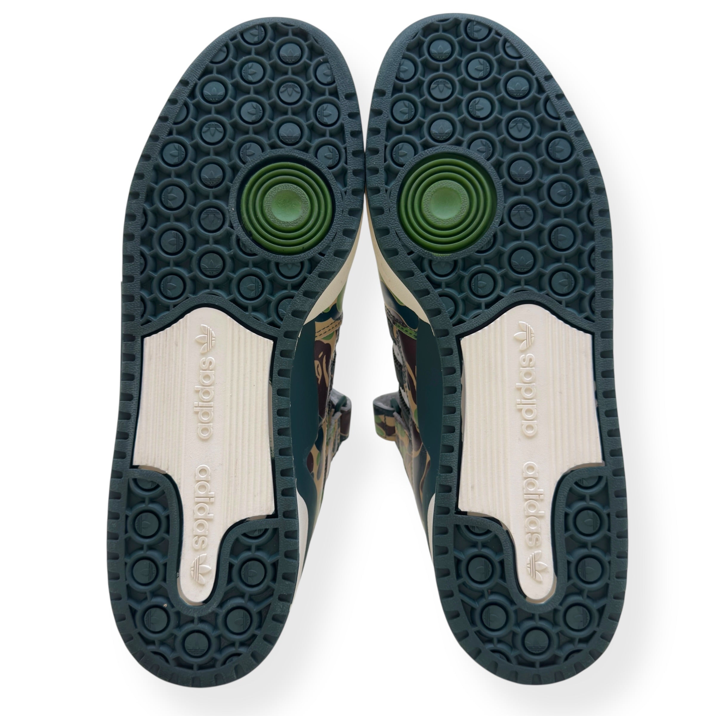 ADIDAS X BAPE FORUM 84 LOW ‘30TH ANNIVERSARY’ SNEAKER GREEN UK10.5
