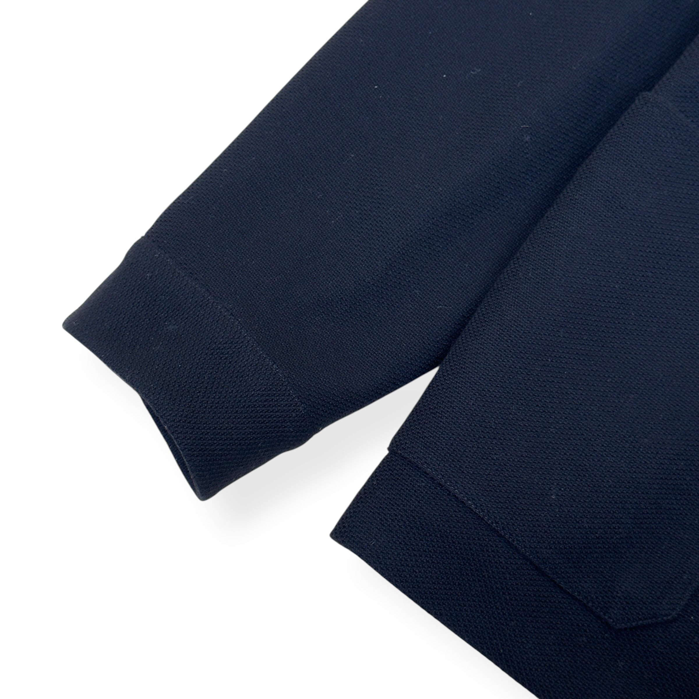 ZEGNA JERSEYWEAR WOOL / COTTON CHORE JACKET BLACK 54 / XL