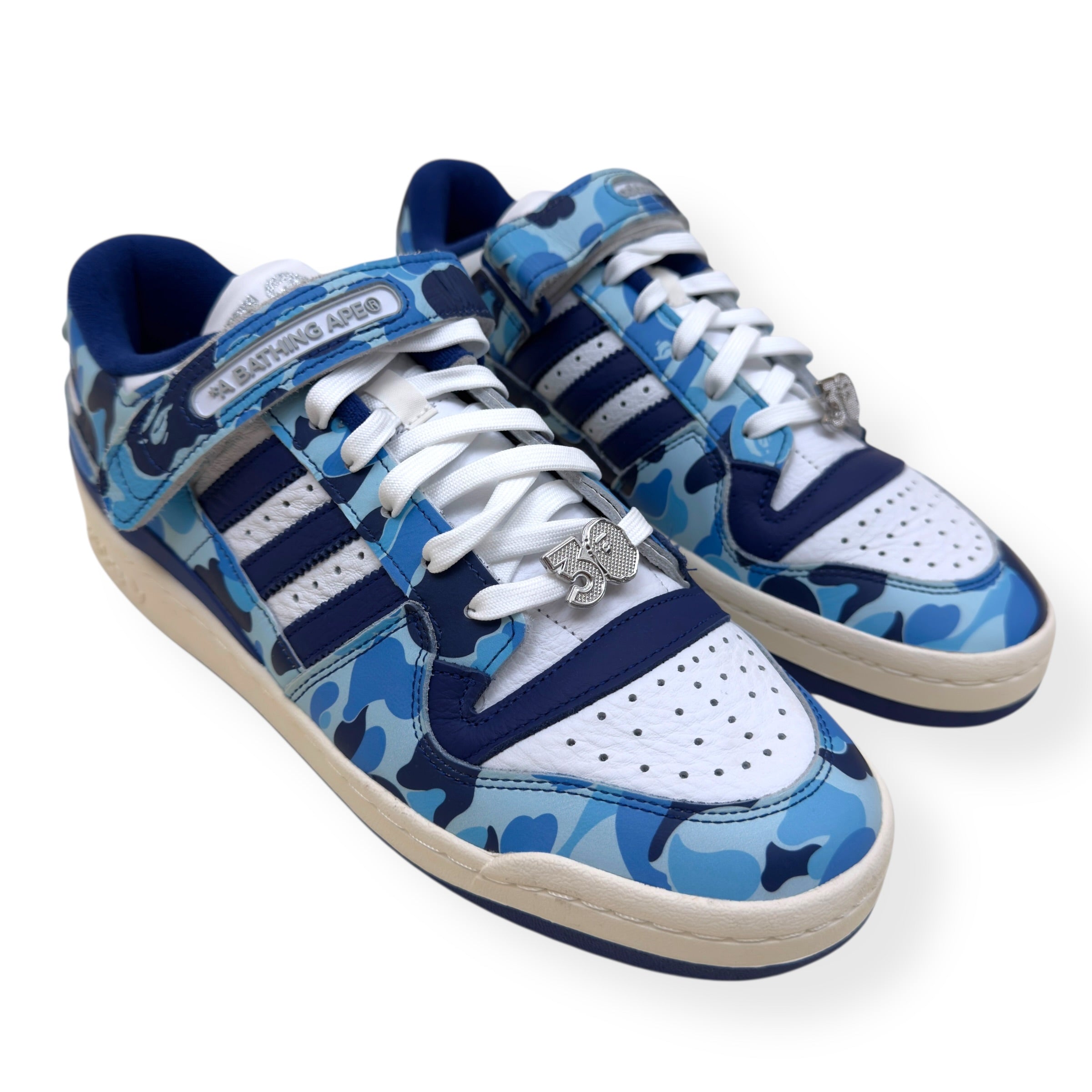 ADIDAS X BAPE FORUM 84 LOW ‘30TH ANNIVERSARY’ SNEAKER BLUE UK10.5