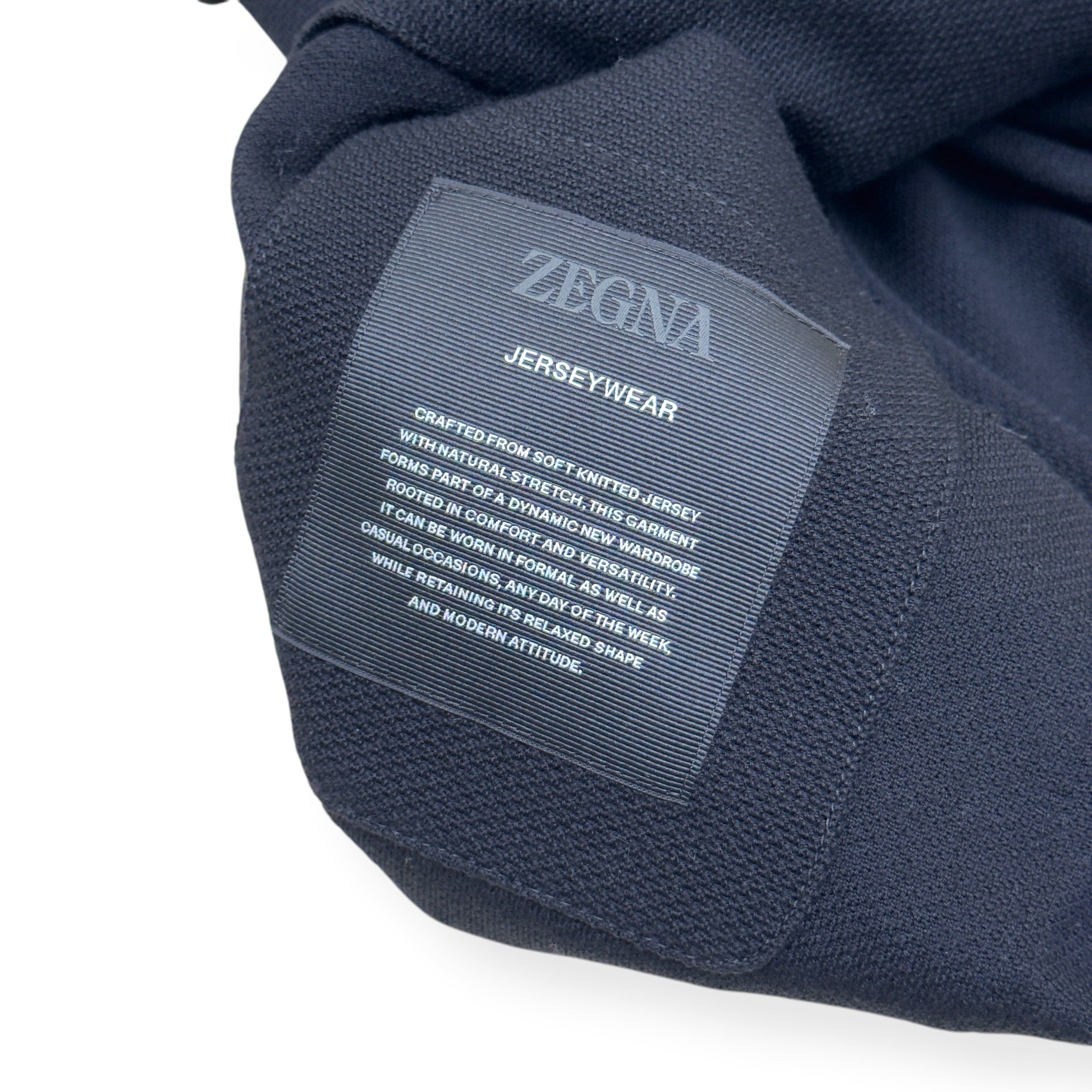 ZEGNA JERSEYWEAR WOOL / COTTON CHORE JACKET BLACK 54 / XL