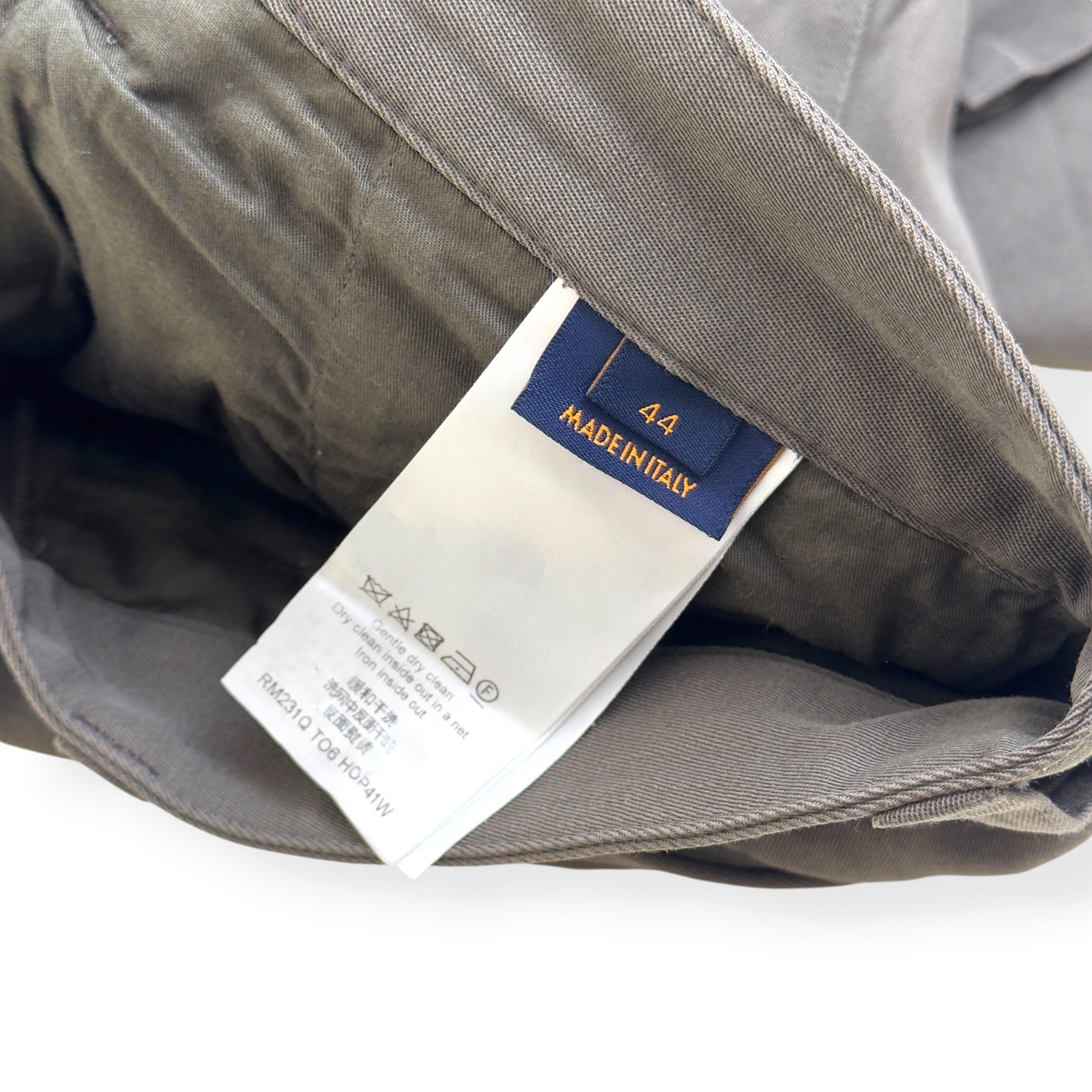 LOUIS VUITTON LVSE PANELLED CARGO TROUSERS KHAKI 44 / L