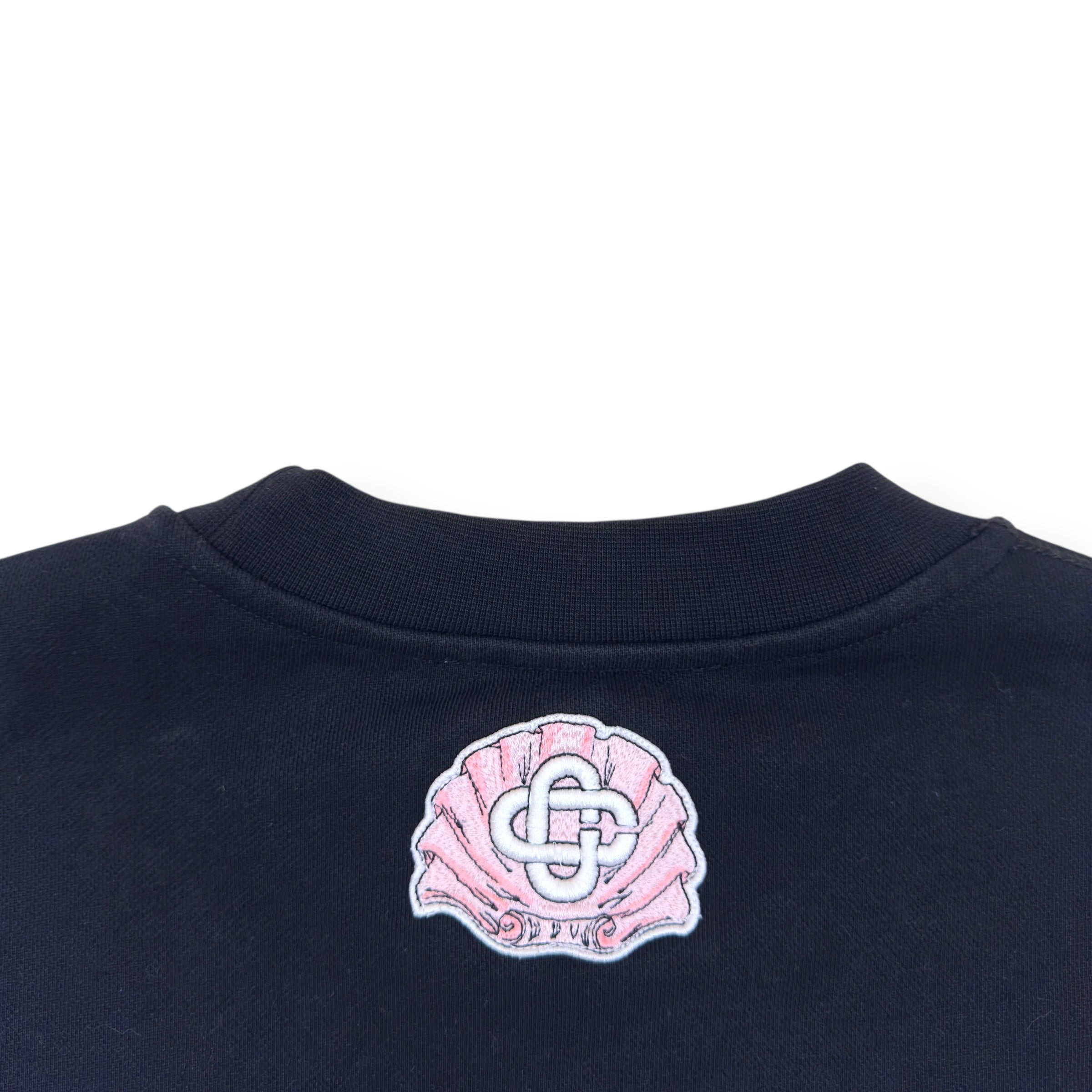 CASABLANCA EMBLEM DE-CYGNE EMBROIDERED SWEATSHIRT BLACK L