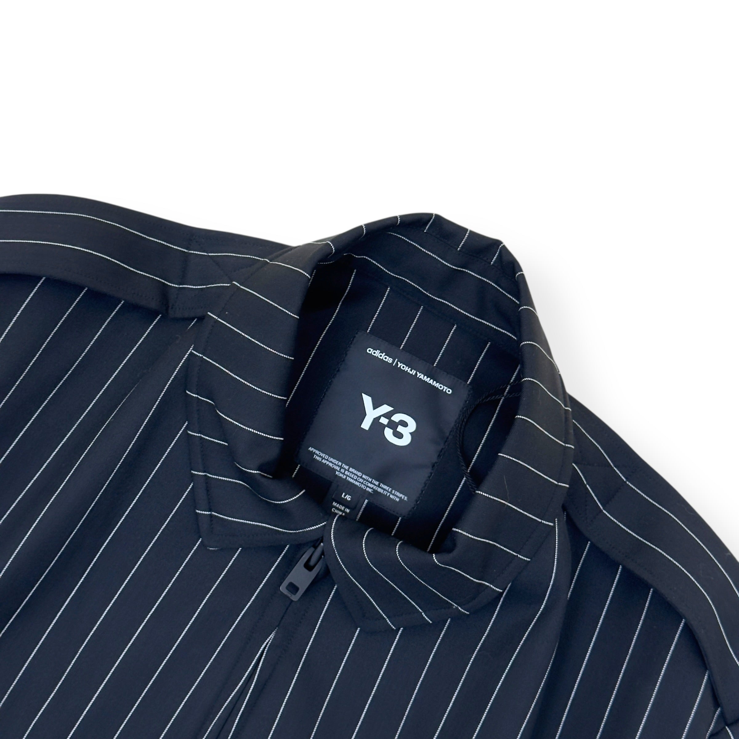 ADIDAS Y-3 REFINED WOOL UT BLOUSON JACKET BLACK / WHITE L