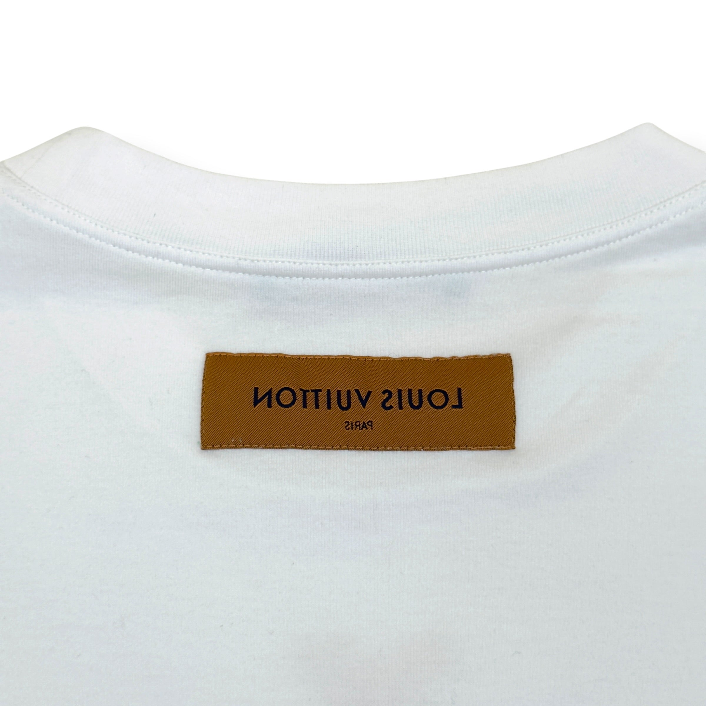 LOUIS VUITTON EMBOSSED LOGO LV T-SHIRT WHITE L