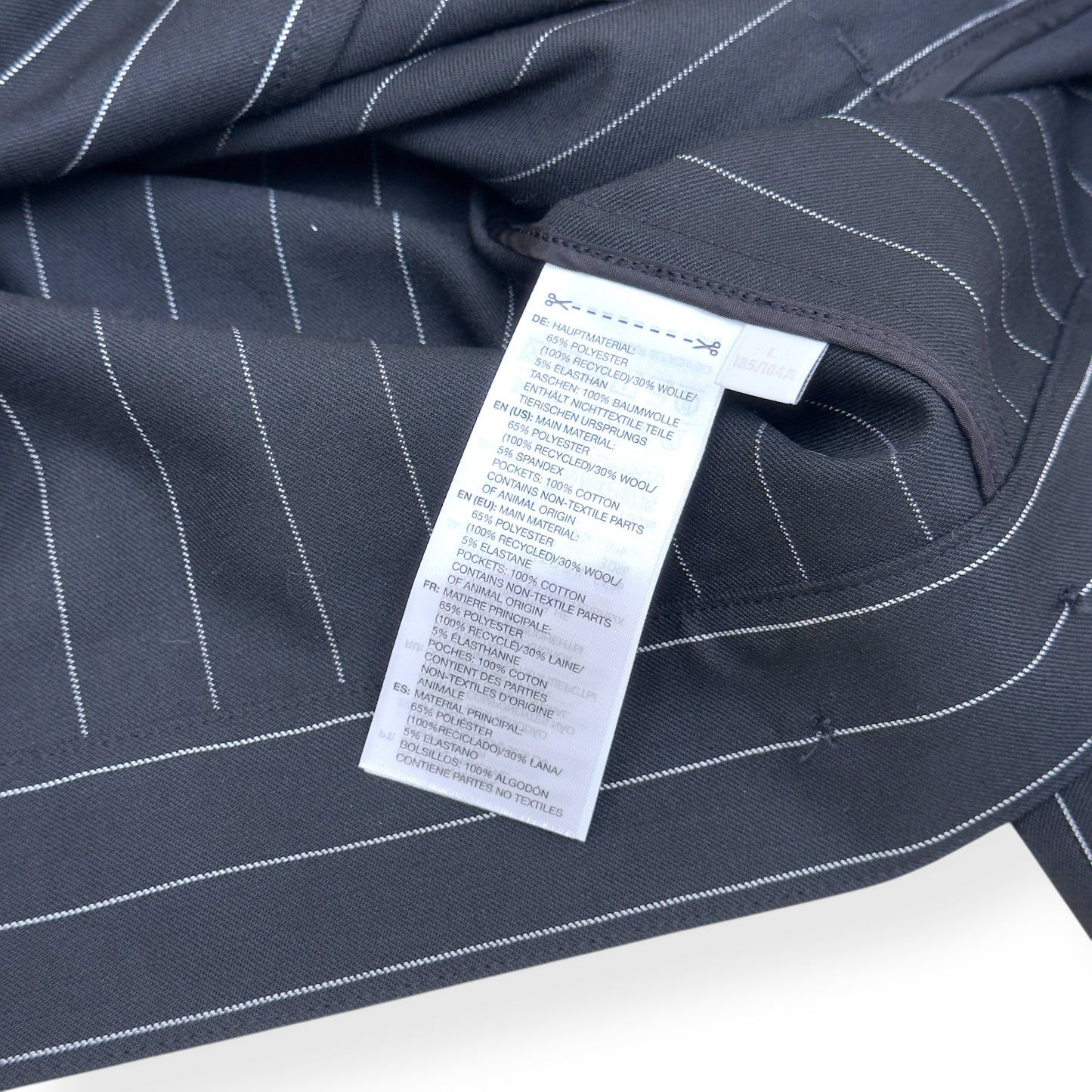 ADIDAS Y-3 REFINED WOOL UT BLOUSON JACKET BLACK / WHITE L