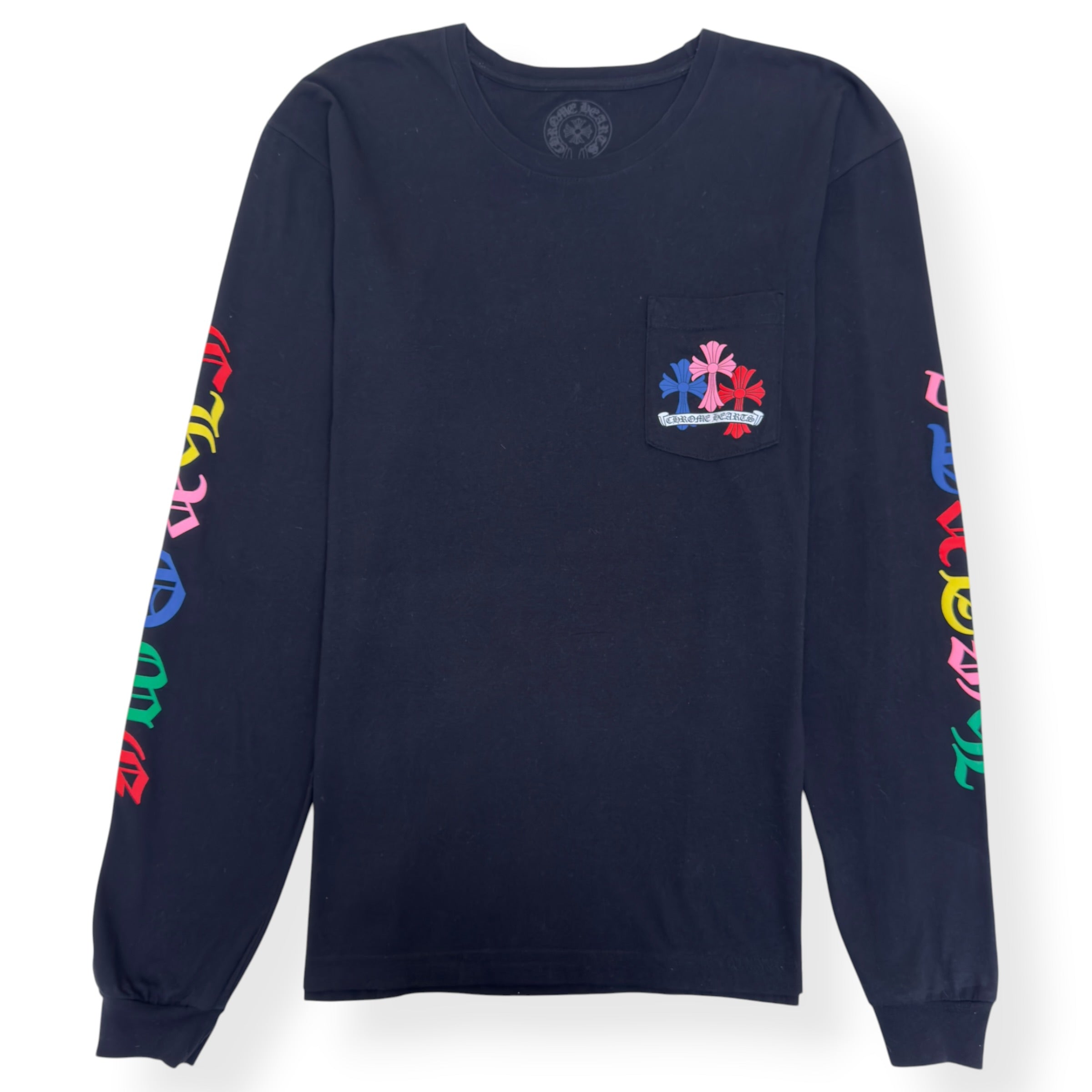 CHROME HEARTS CROSS LOGO LONG-SLEEVE T-SHIRT BLACK / MULTICOLOUR XL
