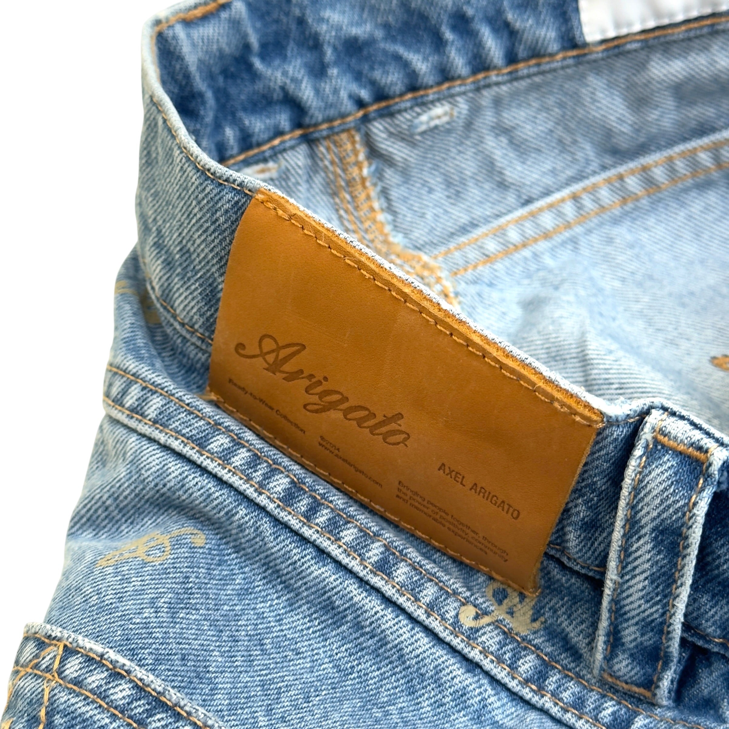 AXEL ARIGATO PLAY RELAXED FIT DENIM JEANS BLUE W32 / M