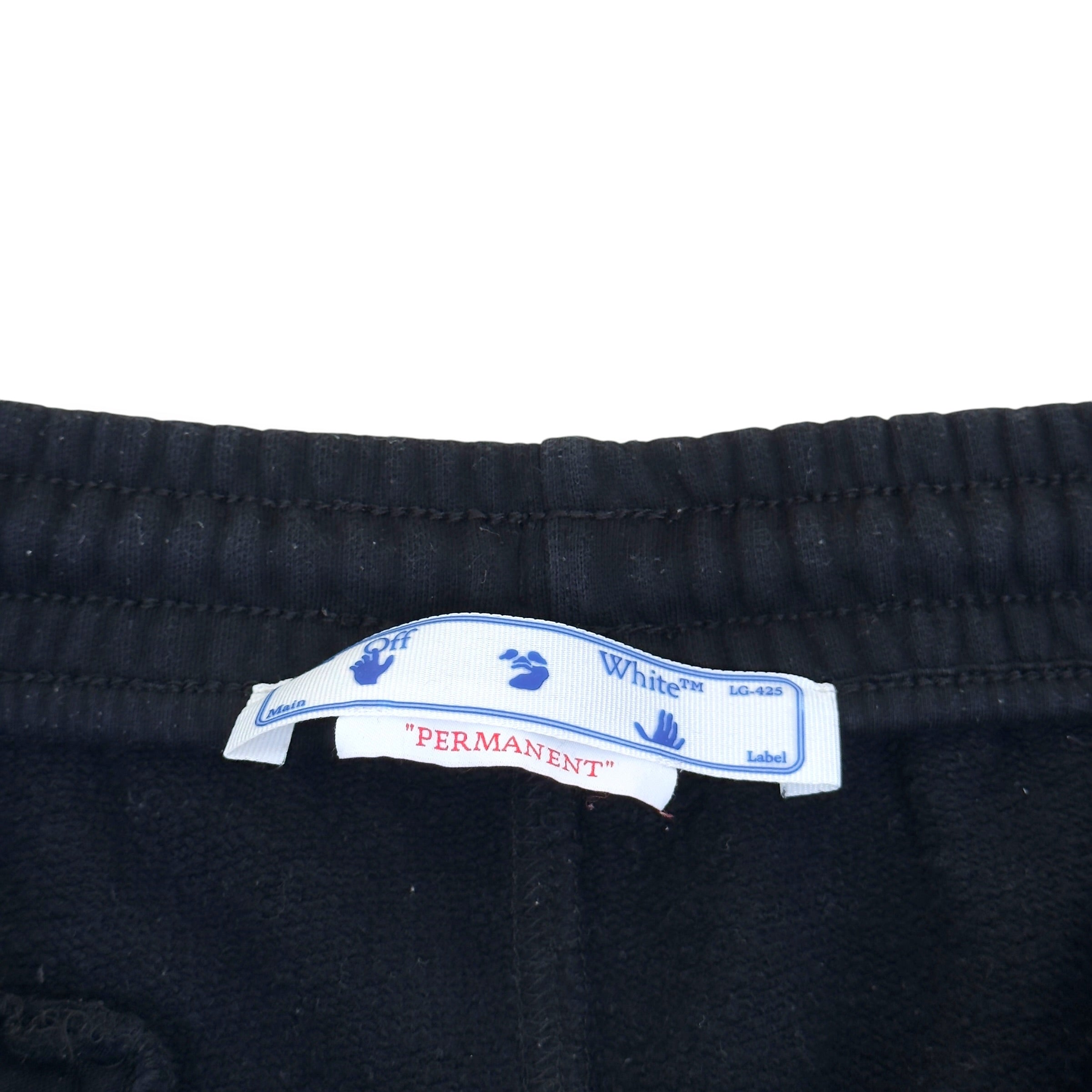 OFF-WHITE CARAVAGGIO DIAG SWEAT SHORTS BLACK L