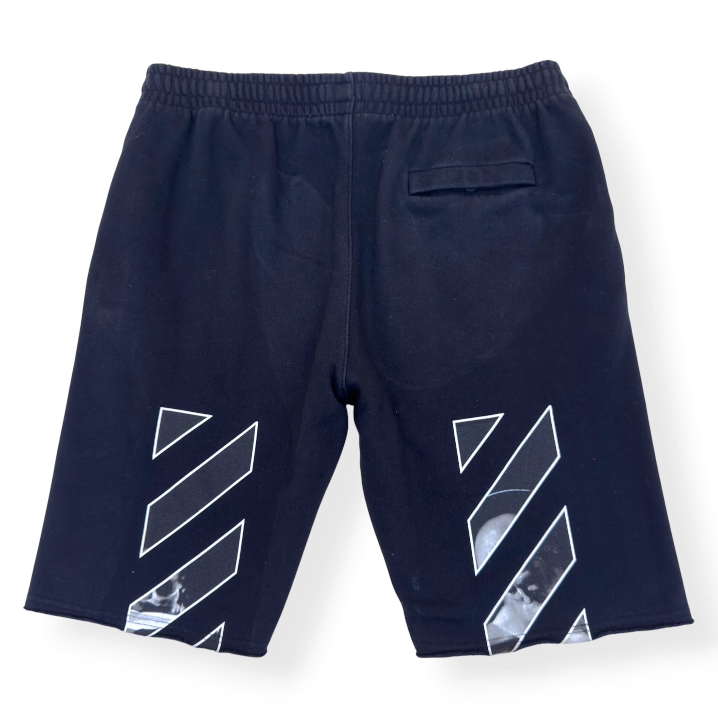 OFF-WHITE CARAVAGGIO DIAG SWEAT SHORTS BLACK L