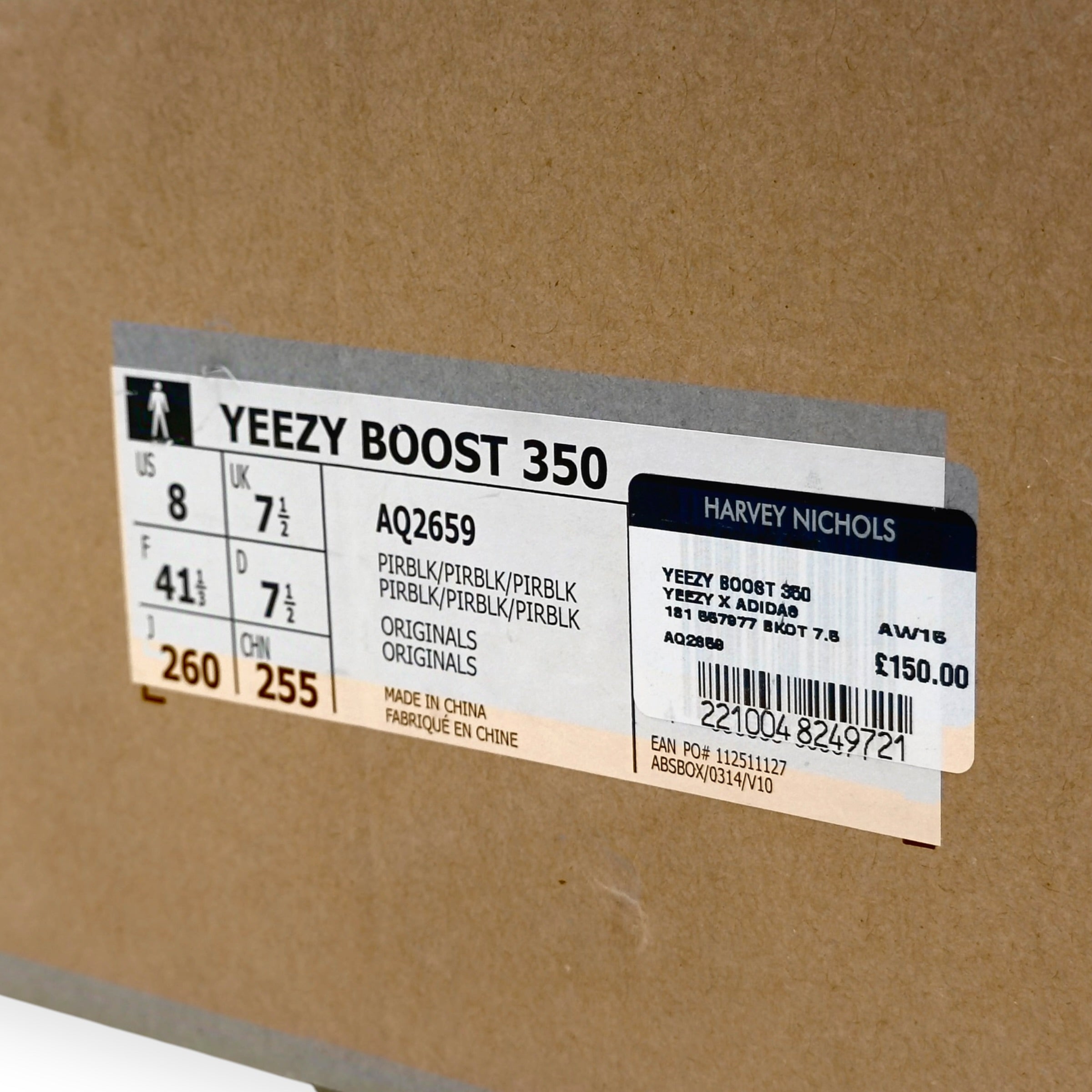 YEEZY BOOST 350 SNEAKER PIRATE BLACK UK7.5