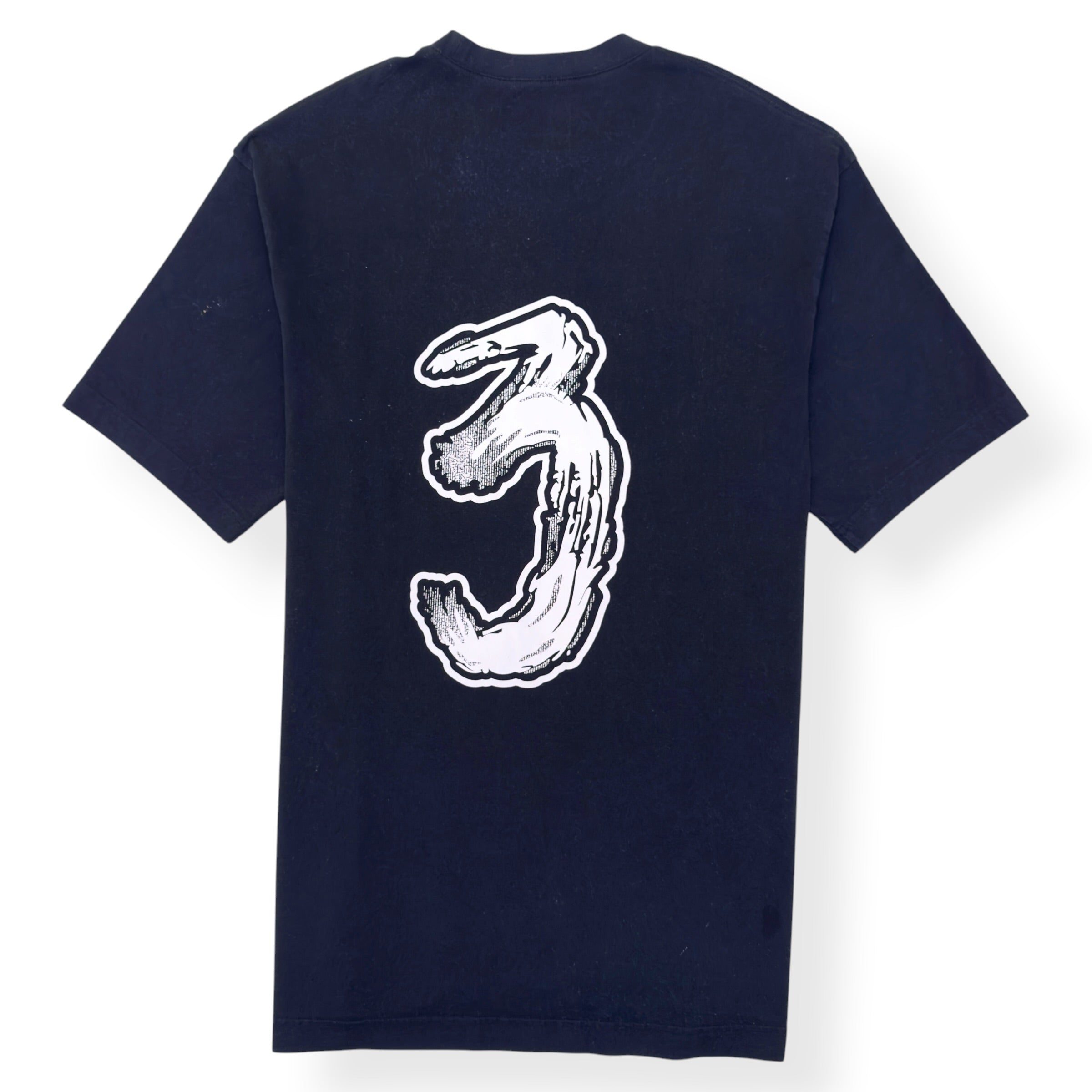 Y-3 OVERSIZED BRUSHSTROKE GRAPHIC T-SHIRT BLACK / WHITE S